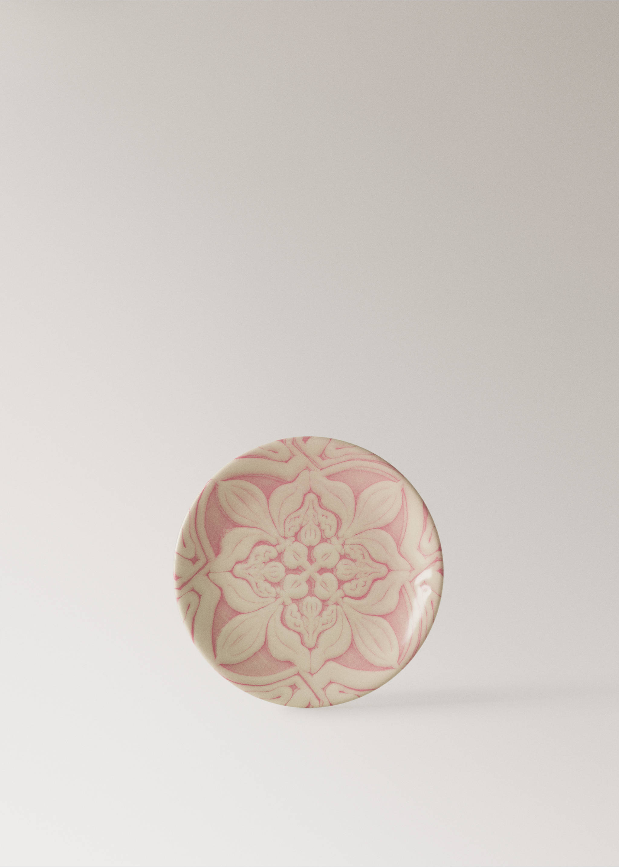 Blumenteller aus Steingut - Artikel ohne Model, Pastellrosa. Ref: 27031524-00.