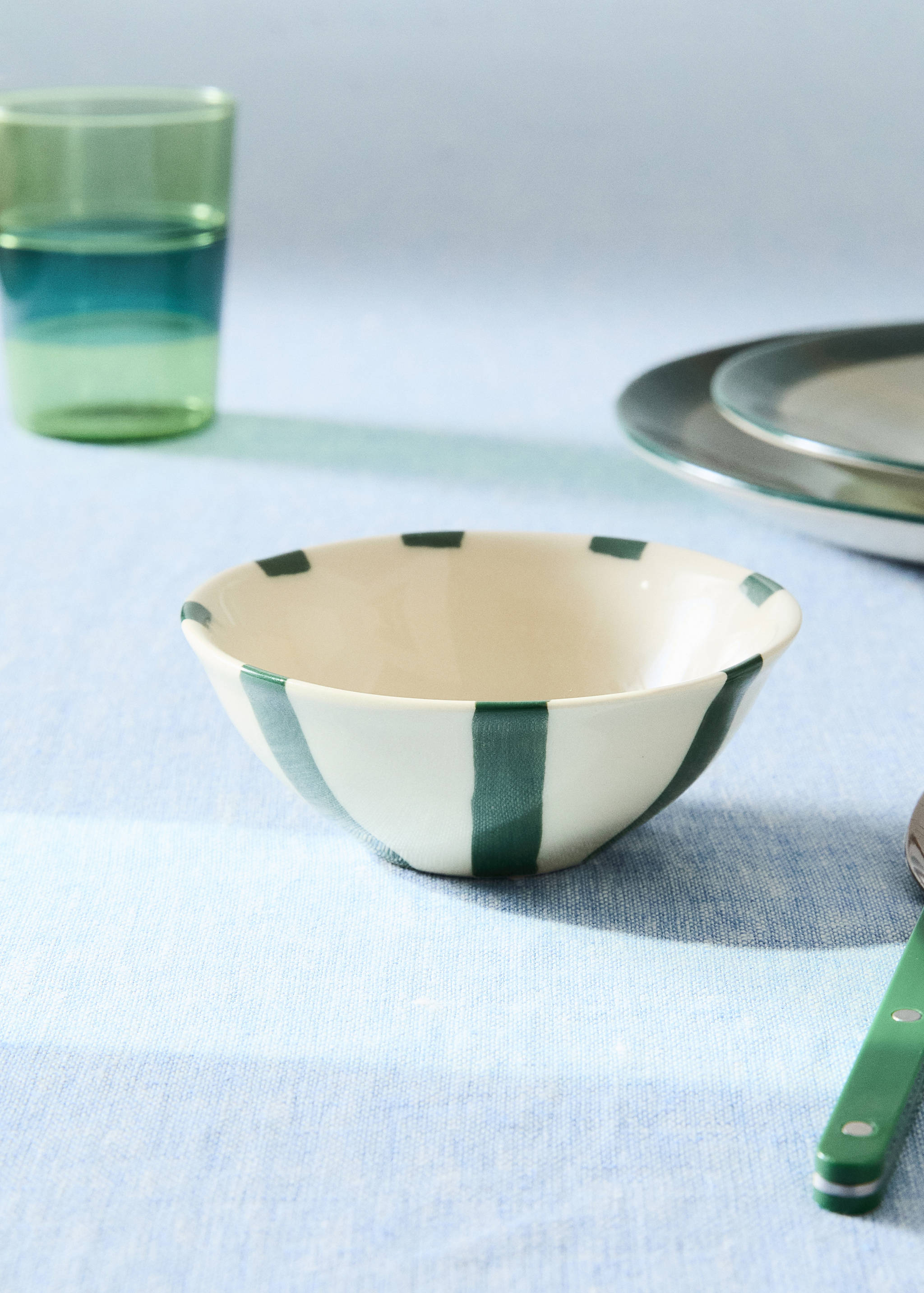 Striped gres bowl - General plane