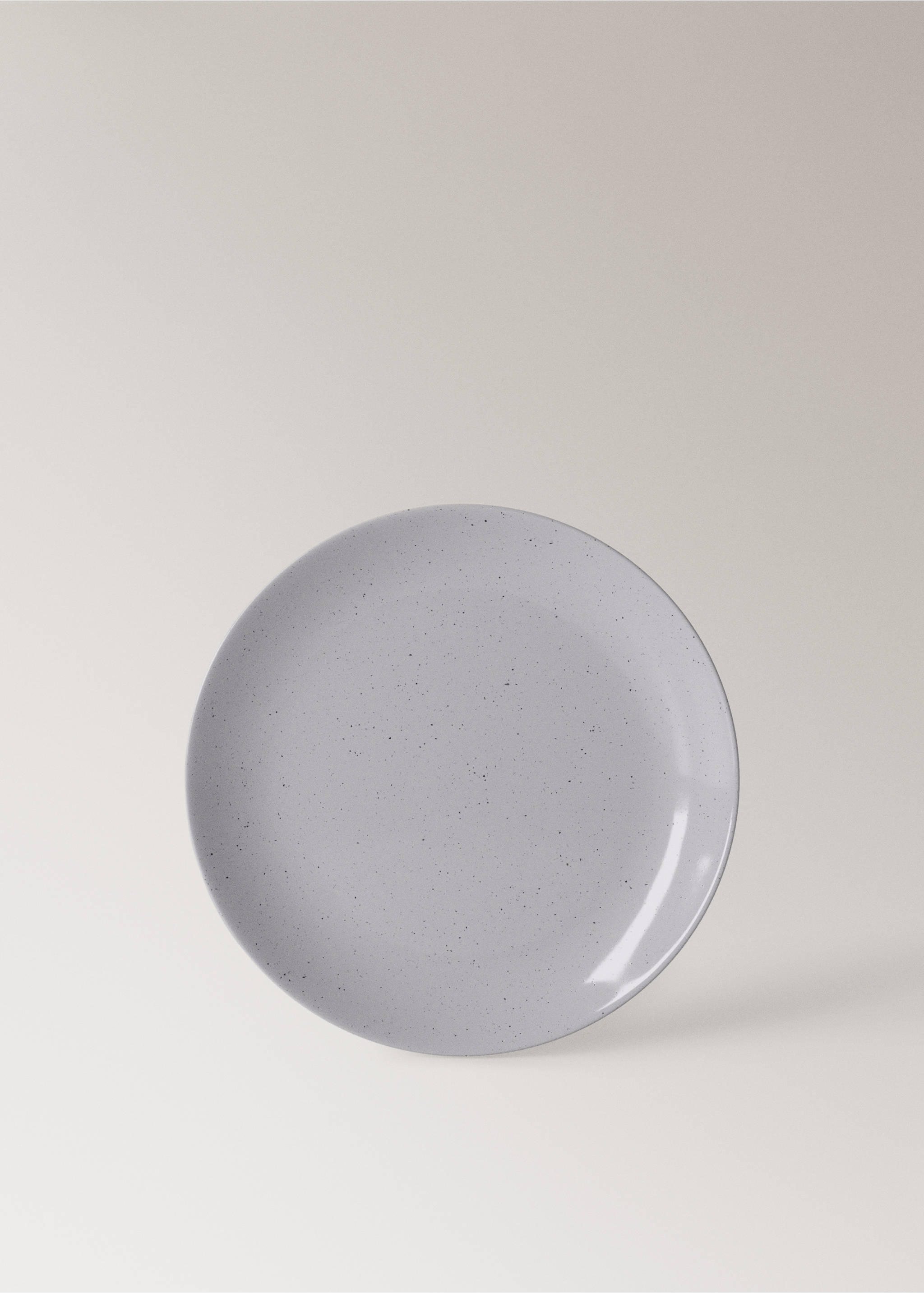 Flacher Steingut-Teller mit Punkten - Artikel ohne Model, Blau. Ref: 27031526-00.