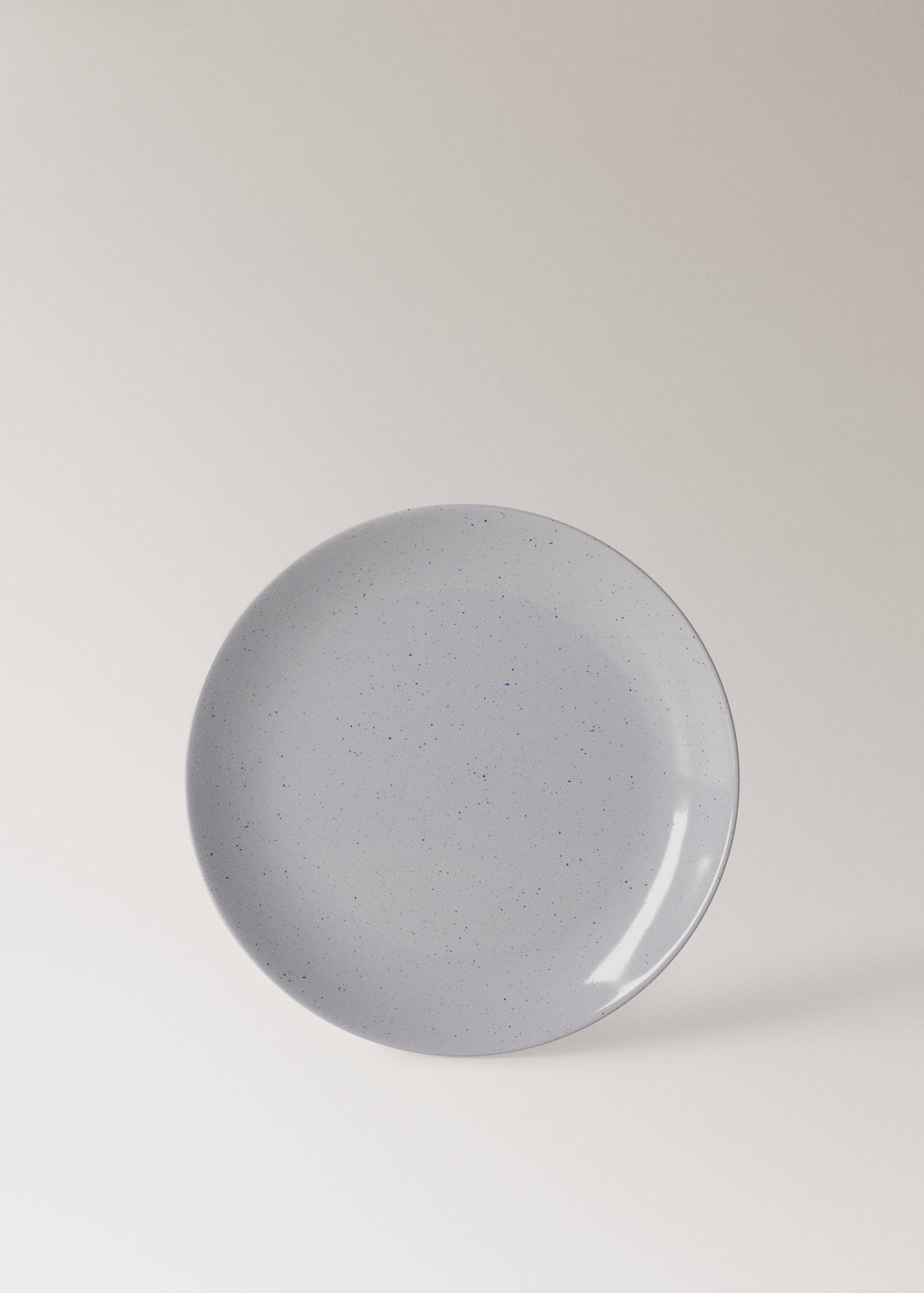 Stoneware dinner plate with spots - Article without model