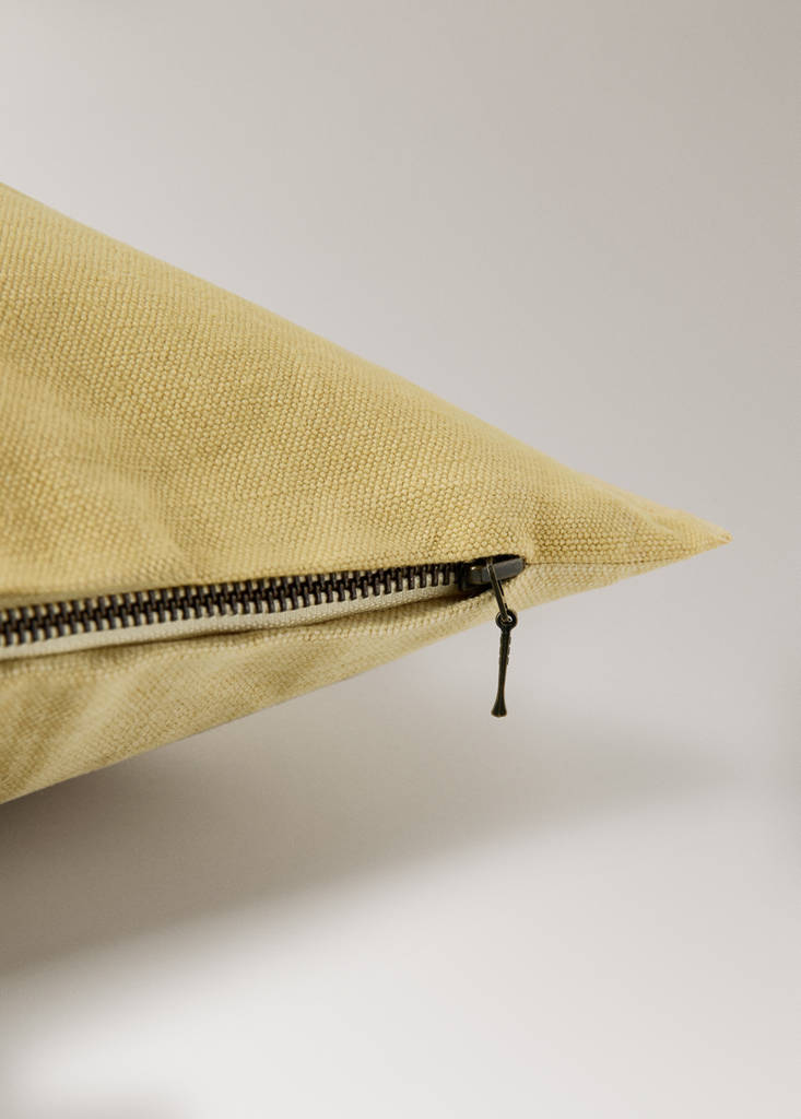 Mottled linen cushion cover 40x60 cm — Yellow