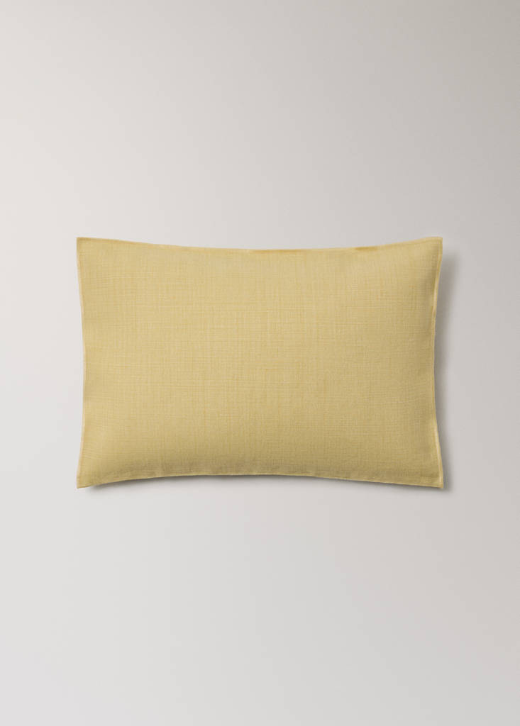 Mottled linen cushion cover 40x60 cm — Yellow