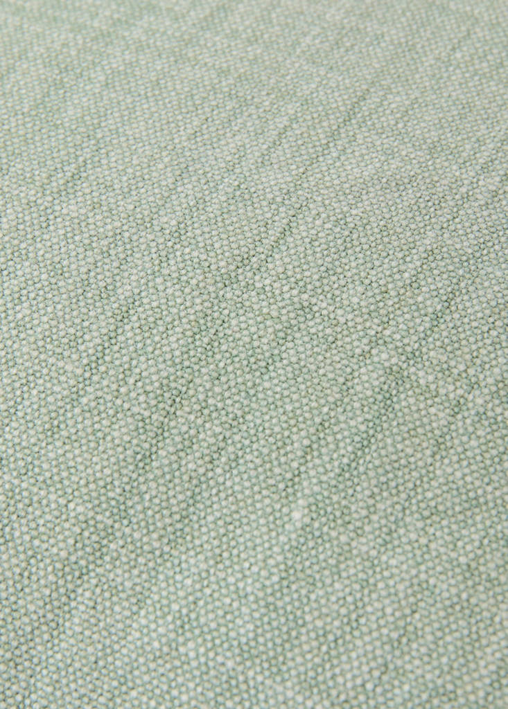 Mottled linen cushion cover 40x60 cm — Aqua Green