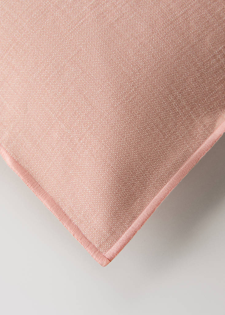 Mottled linen cushion cover 40x60 cm — Pink