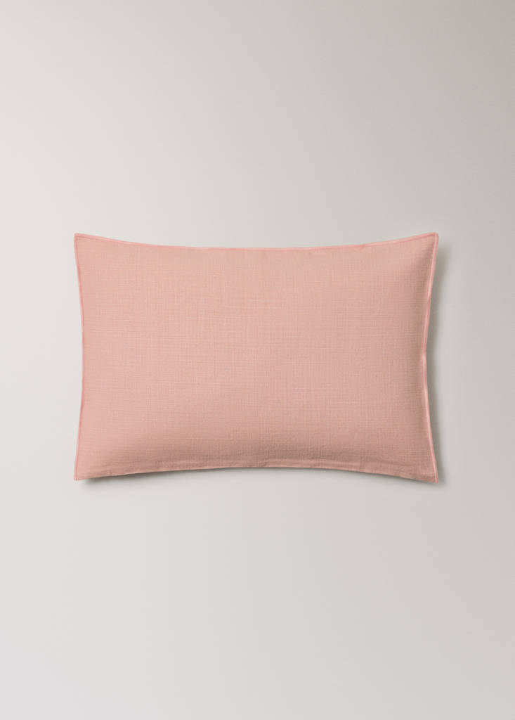 Mottled linen cushion cover 40x60 cm — Pink