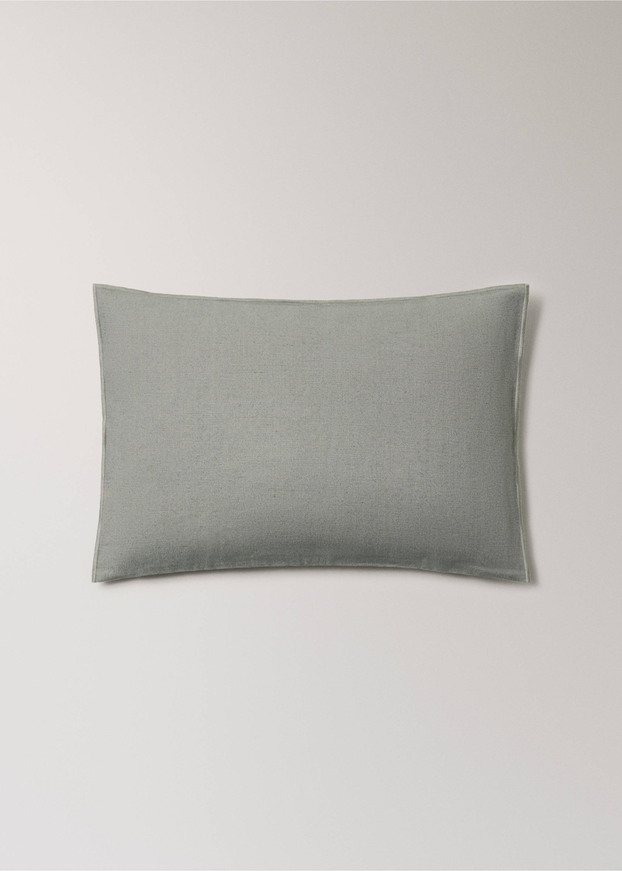 Mottled linen cushion cover 40x60 cm - Article without model, Grey. Ref: 27031528-00.