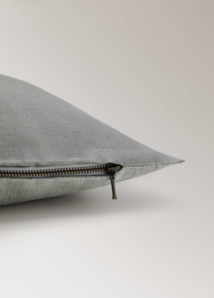 Mottled linen cushion cover 40x60 cm — Grey