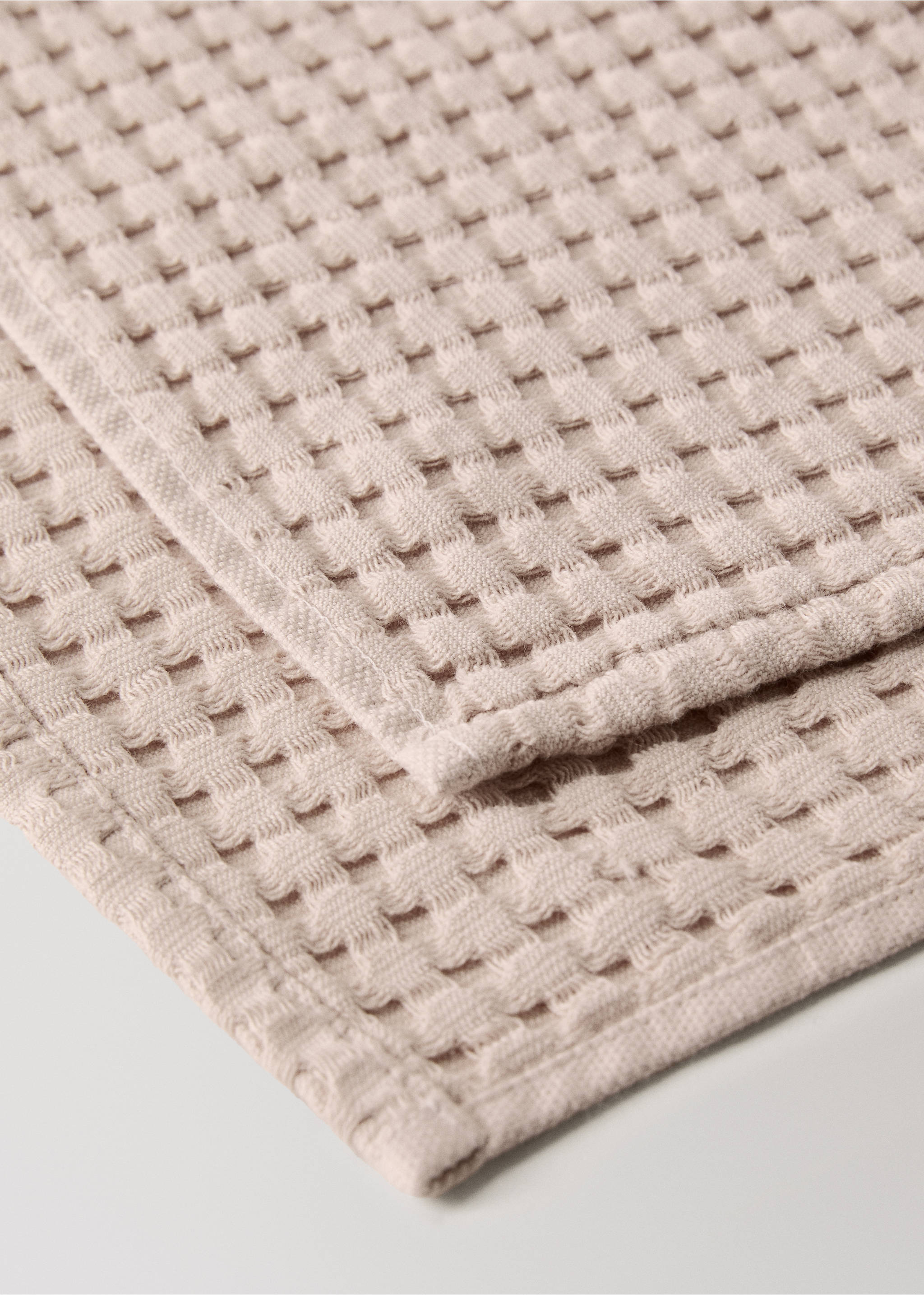 Badhanddoek van wafelkatoen - Detail van het artikel 1, Abrikoos. Ref: 27031529-00.