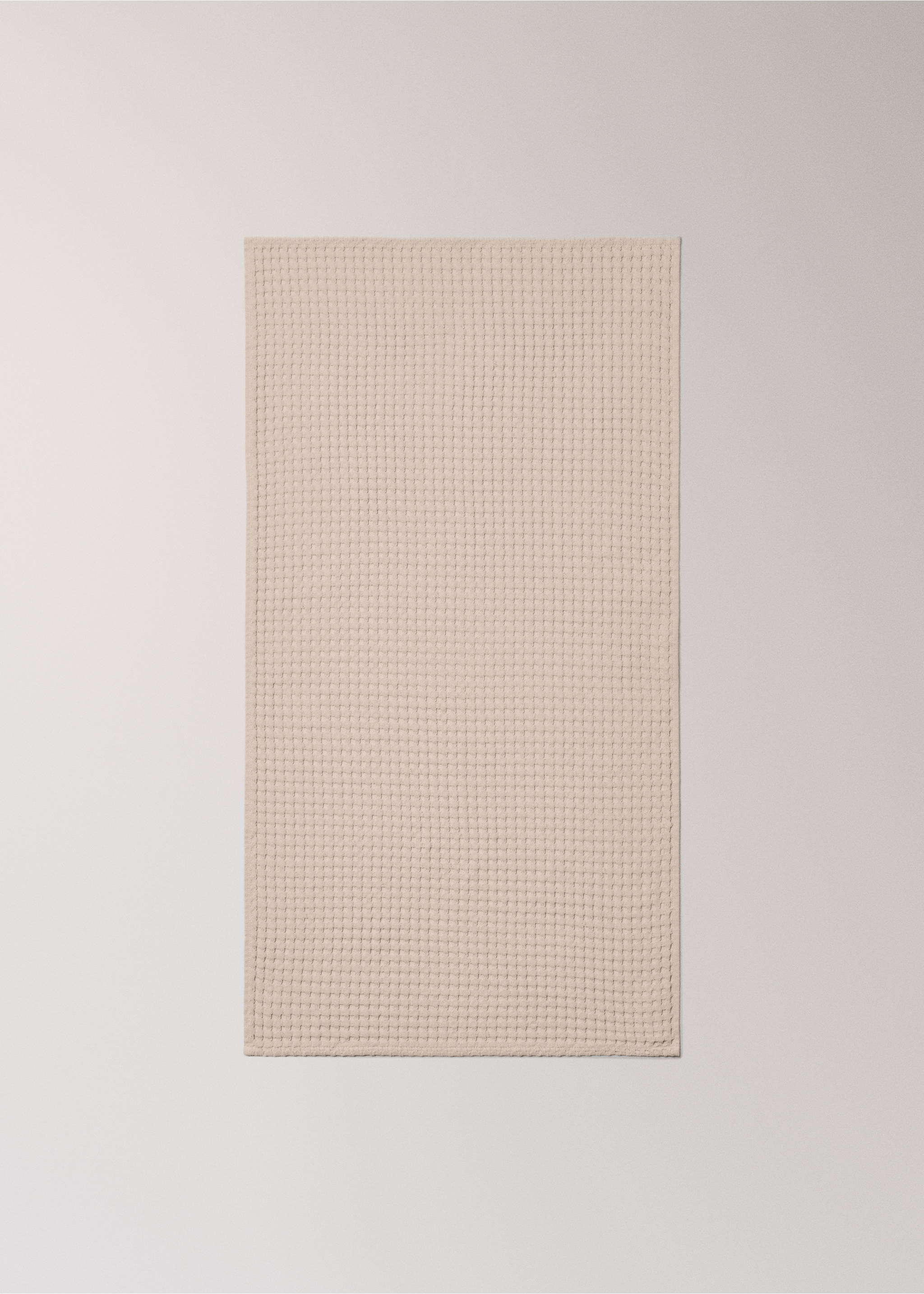 Cotton waffle washbasin towel - Article without model, Apricot. Ref: 27031530-00.