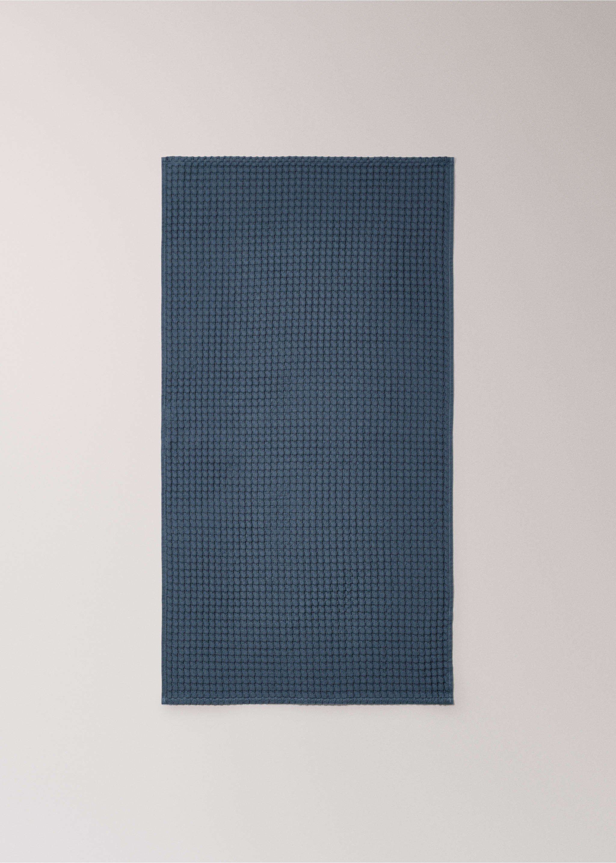 Handdoek van wafelkatoen - Detail van het artikel 3, Indigoblauw. Ref: 27031530-00.