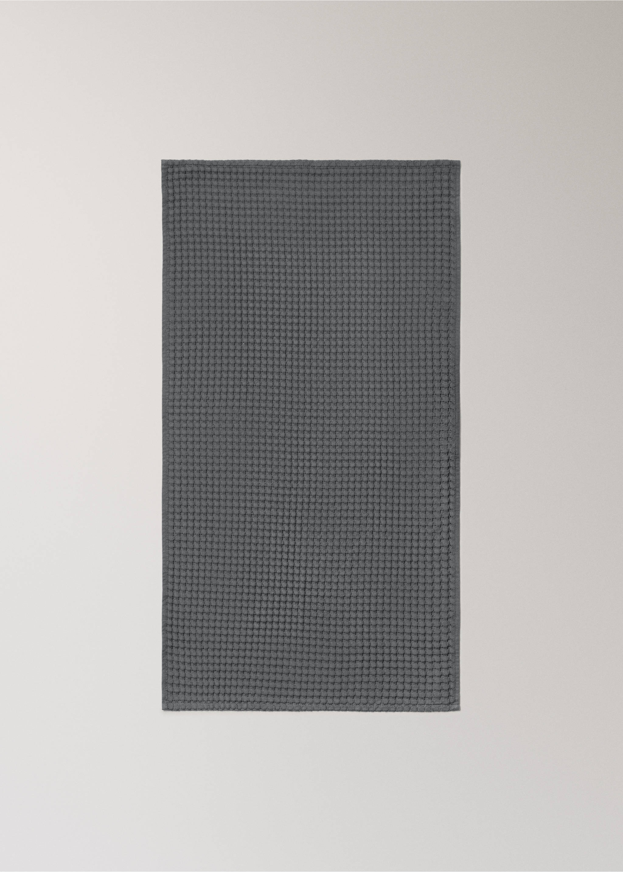 Памучна кърпа за умивалник с вафлена текстура - Данни за артикула 3, Тъмносиво. Ref: 27031530-00.