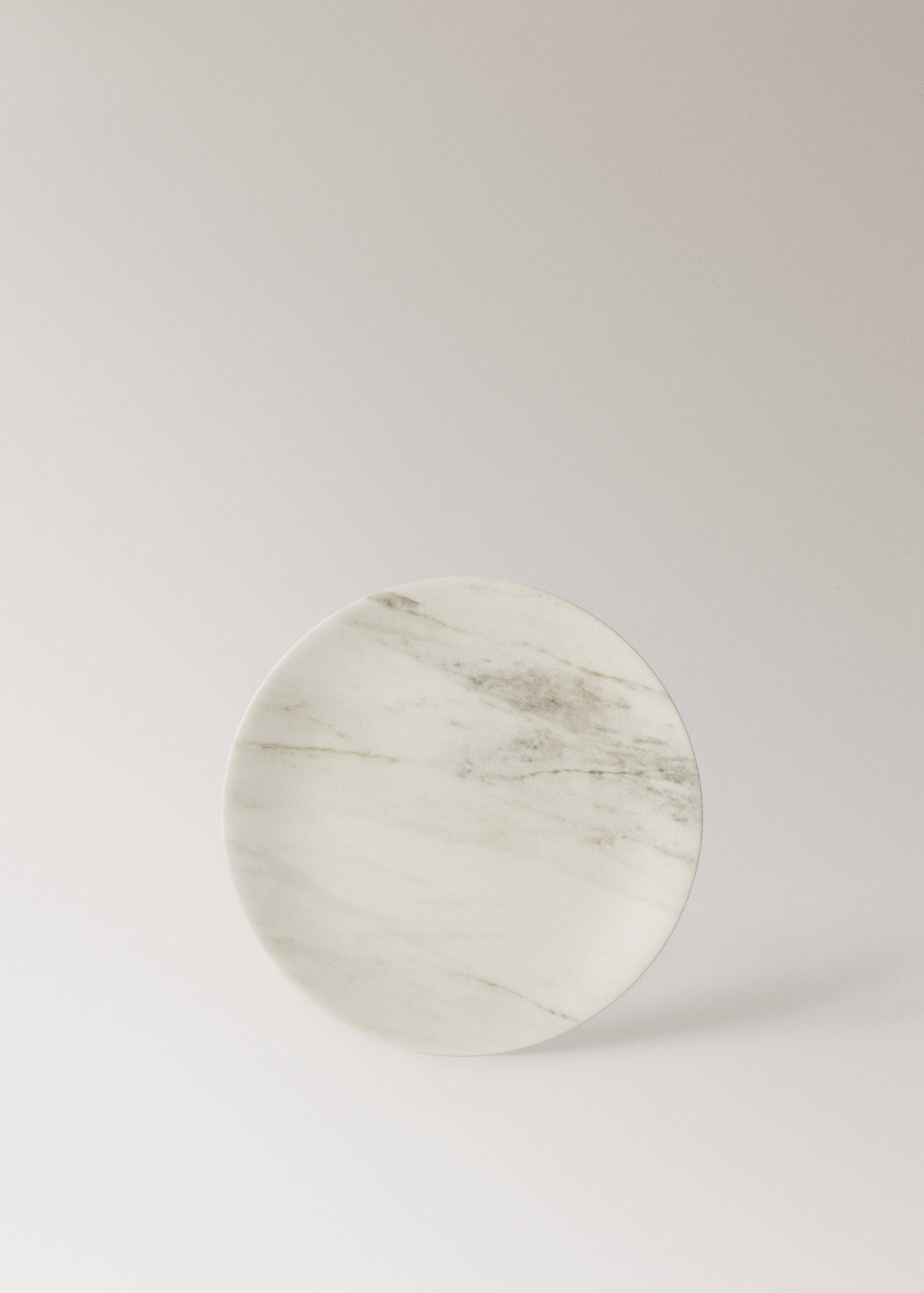 Assiette à dessert en grès effet marbre - Article sans modèle