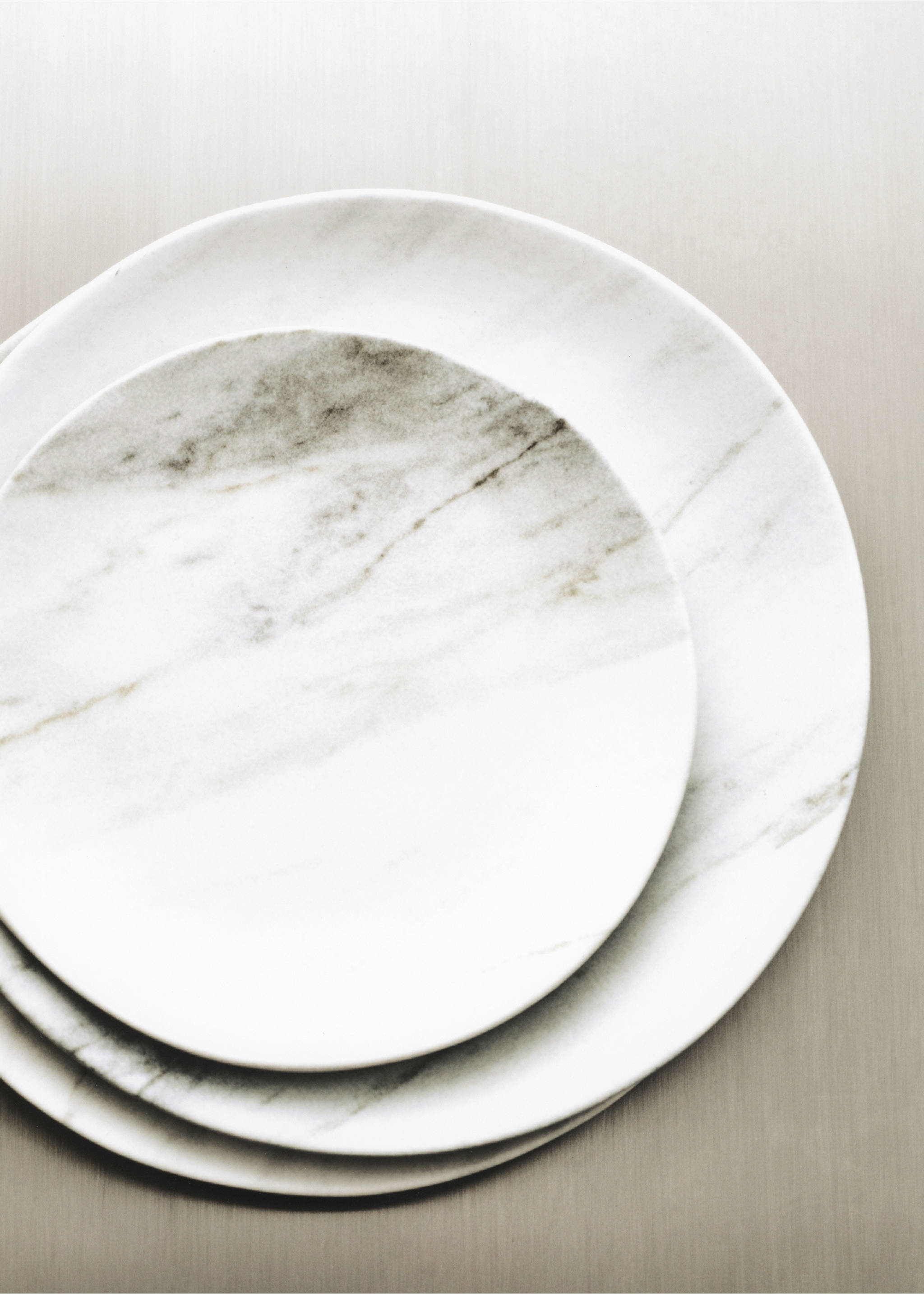 Kameninový dezertní talíř s mramorovým efektem - Detail zboží 6, Ledově šedá. Ref: 27031531-00.