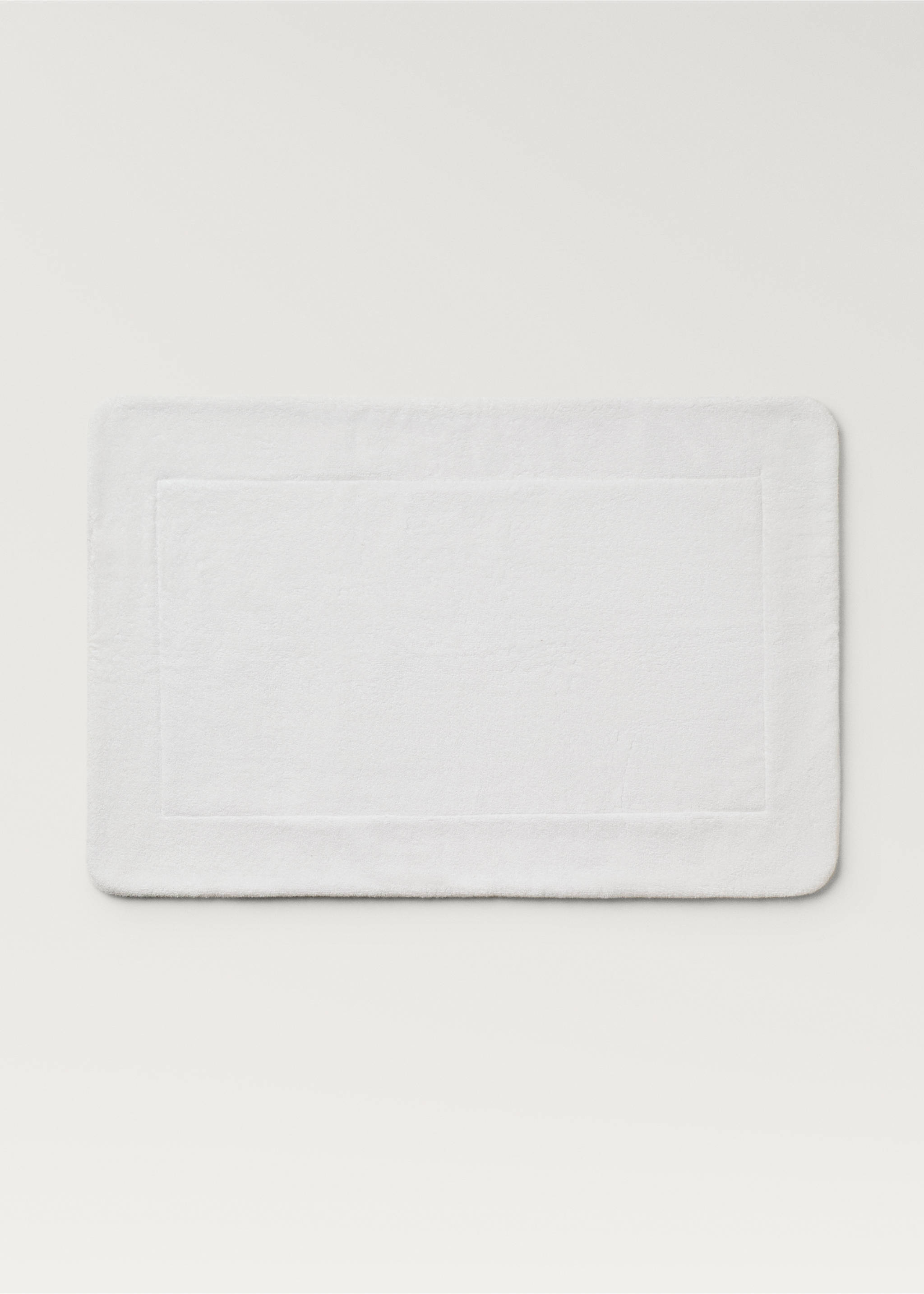 Extra-soft cotton bath mat - Article without model, White. Ref: 27031533-00.