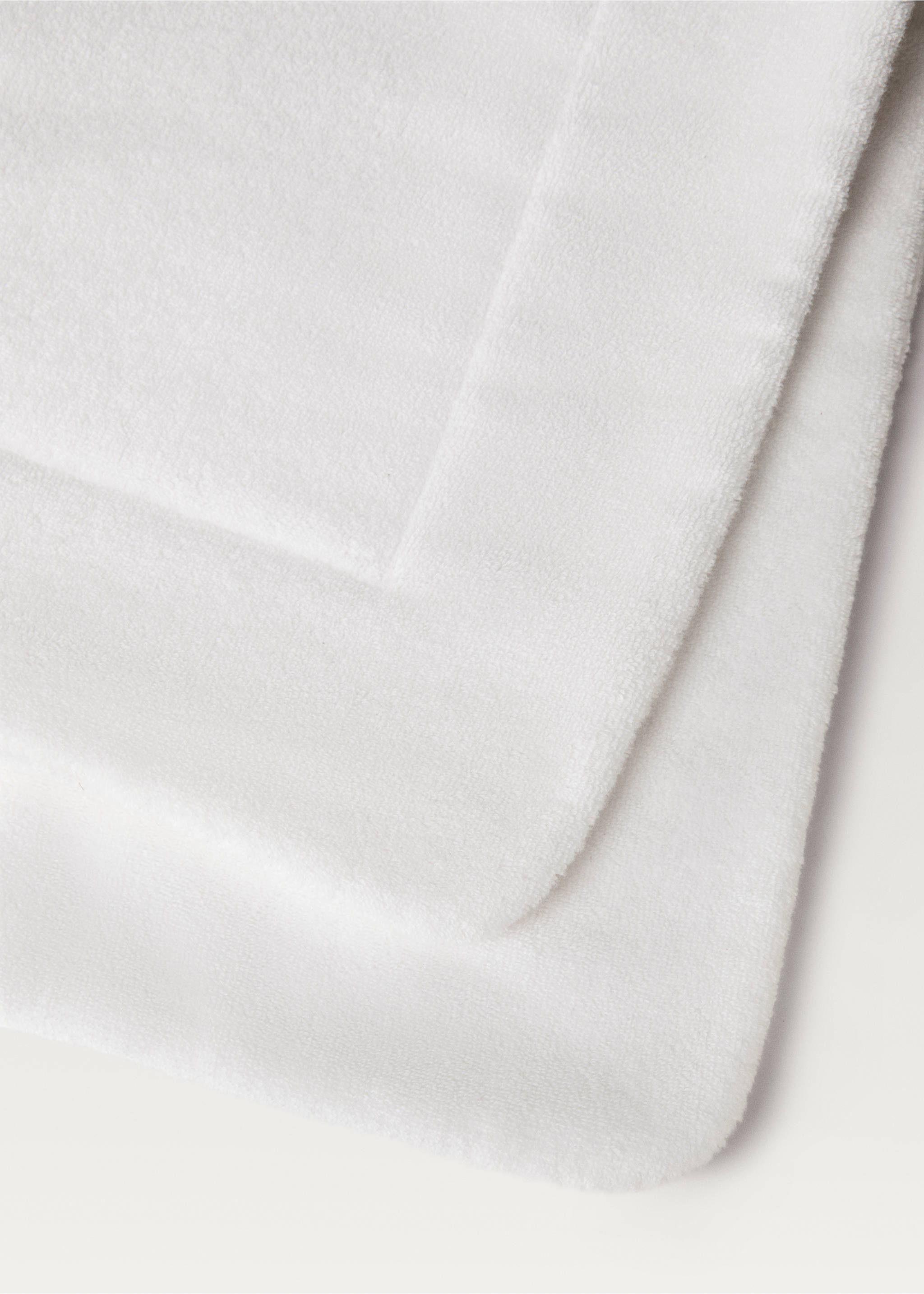 Extra-soft cotton bath mat - Details of the article 1, White. Ref: 27031533-00.