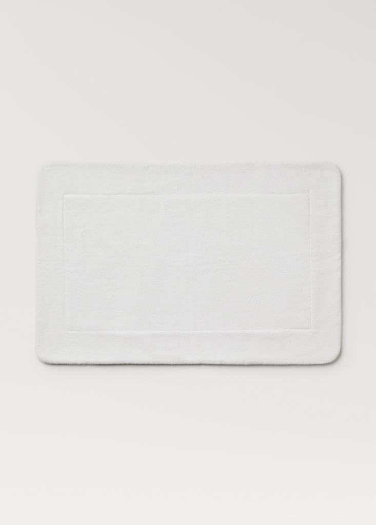 Extra-soft cotton bath mat — White