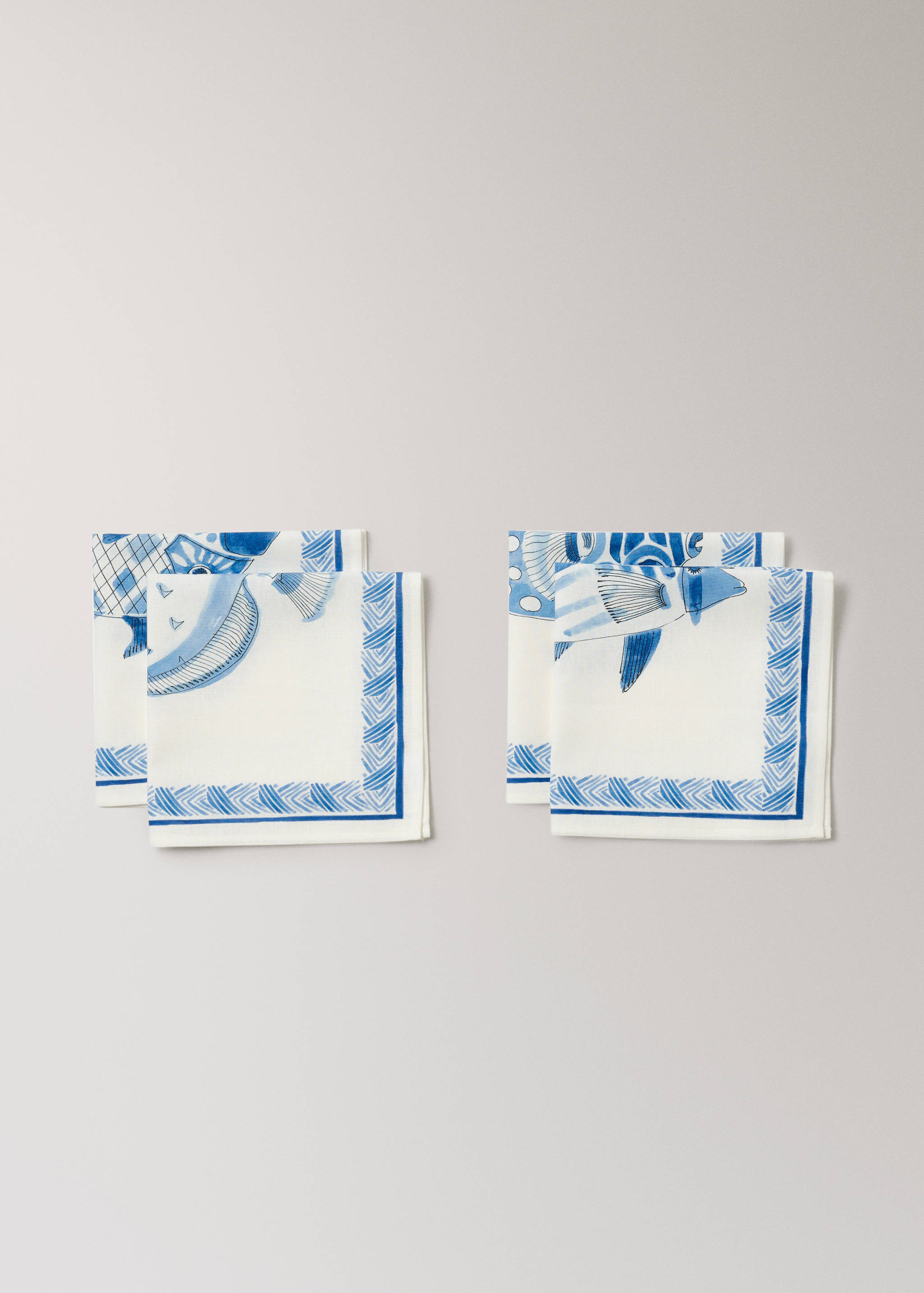 Servietten aus Baumwolle-Leinen-Mischung mit maritimen Motiven - Detail des Artikels 1