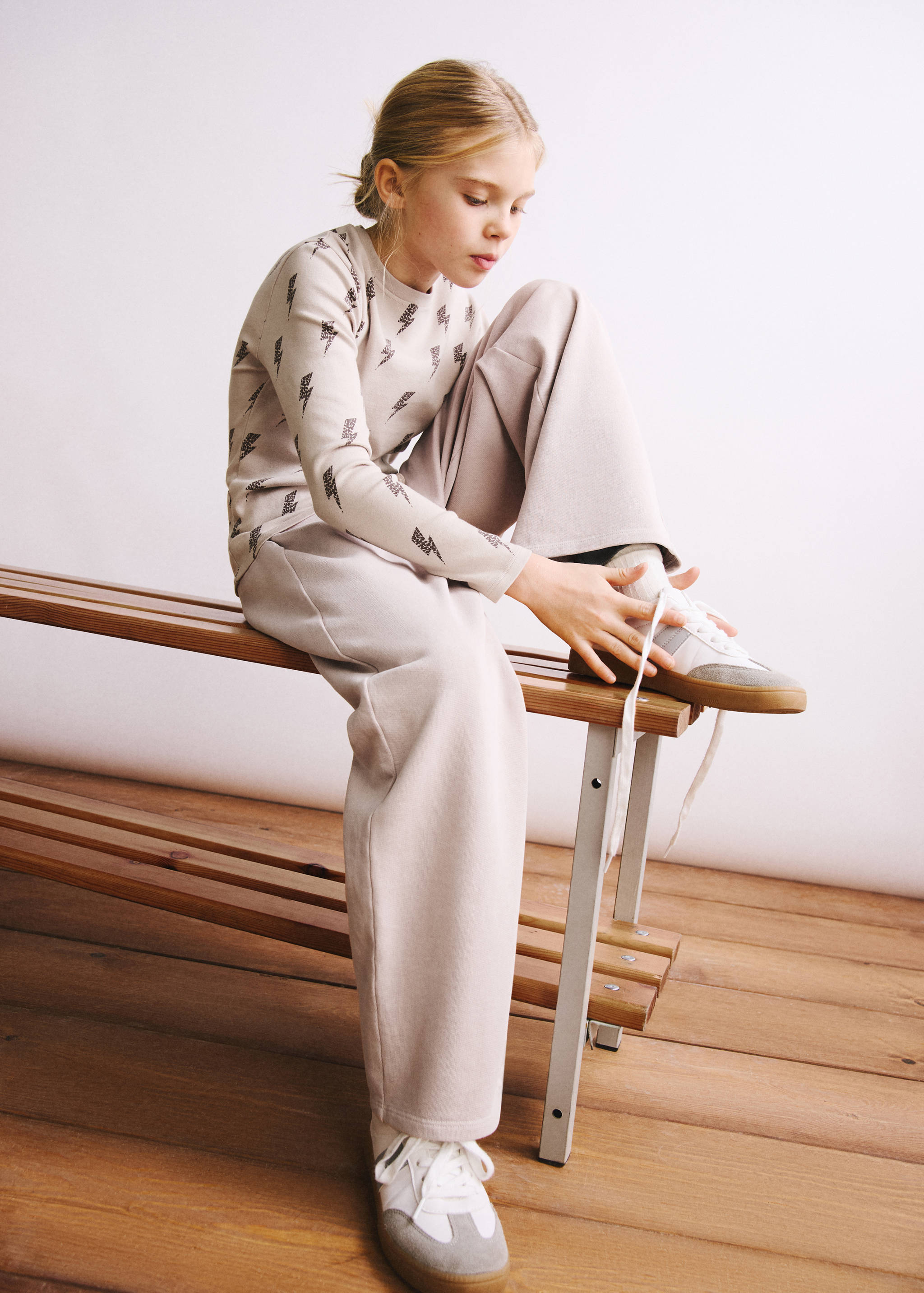 印花长袖T恤 - null