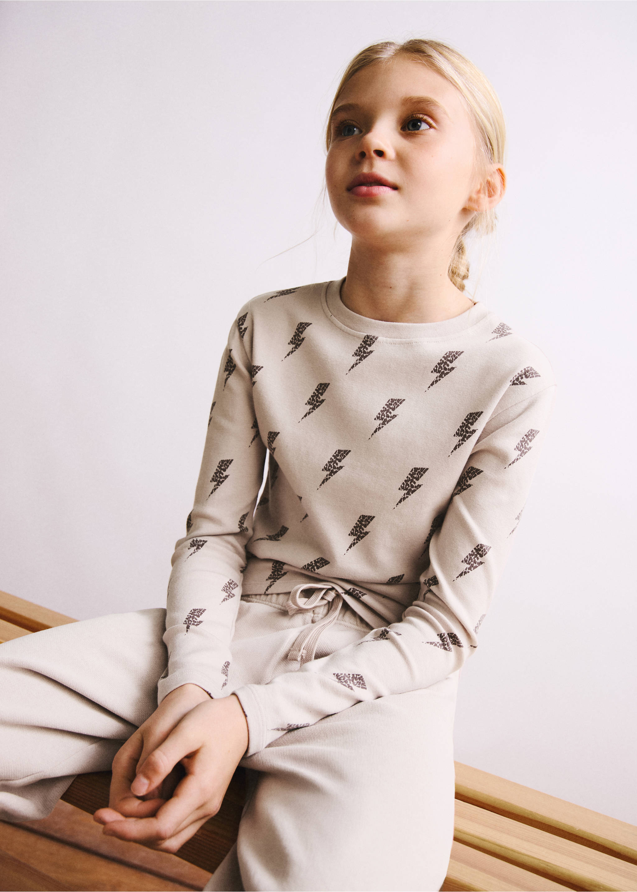 印花长袖T恤 - null, 粉色. Ref: 27031536-00.