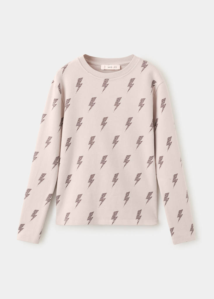 Printed long sleeve t-shirt — Pink