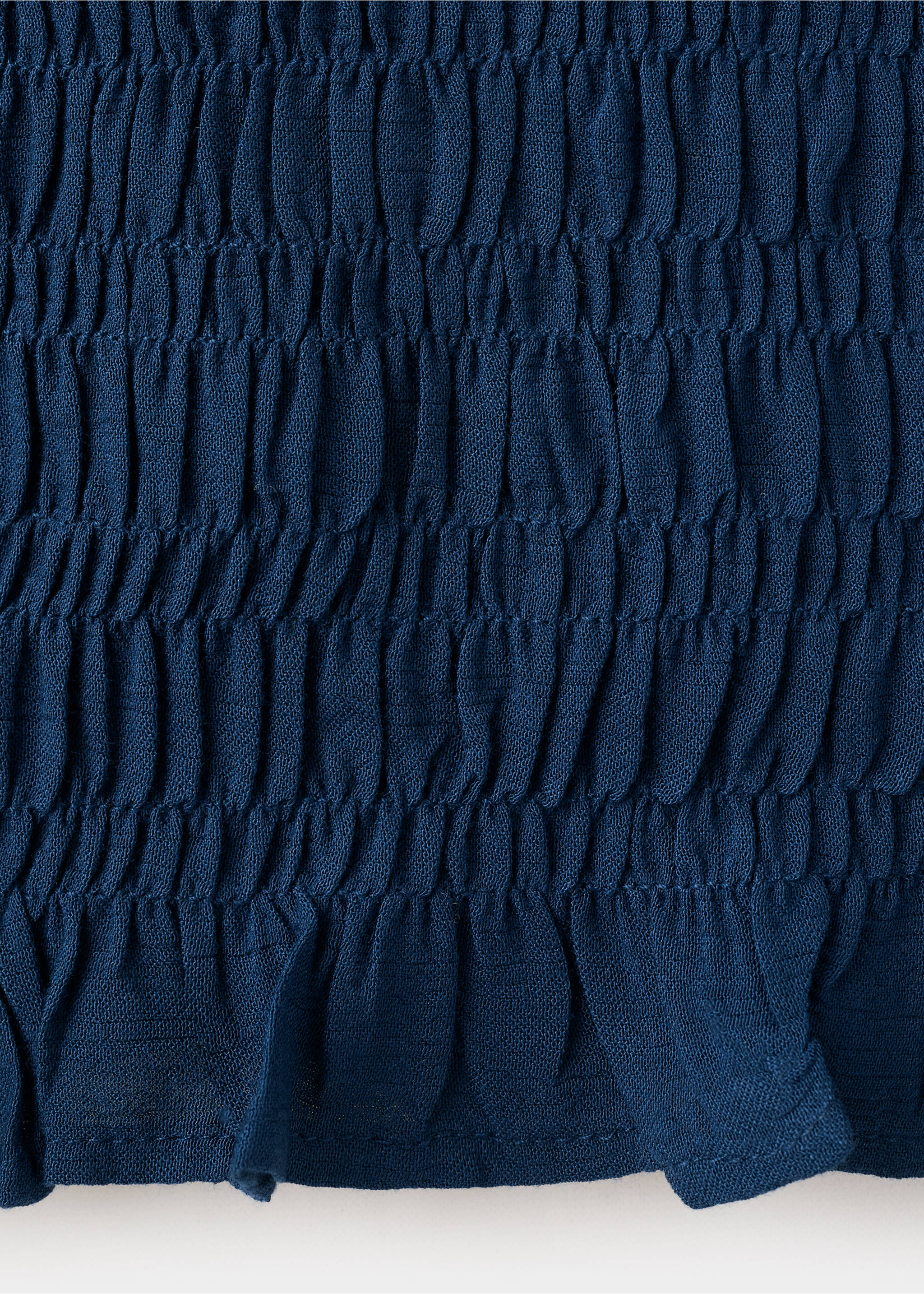 Brusa frunzida cut out - Detall de l'article 0, Blau marí. Ref: 27031540-00.