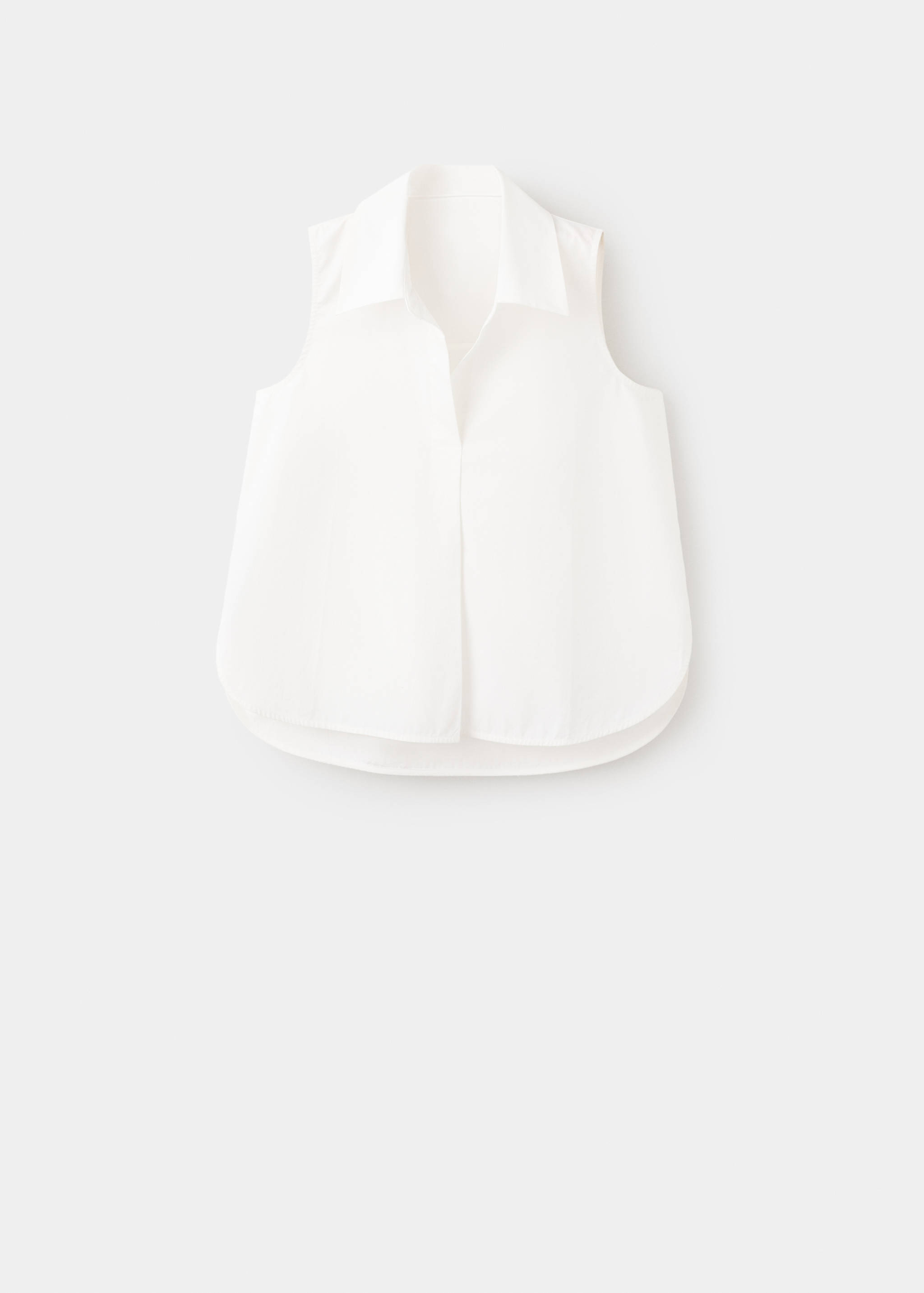 Хлопковая рубашка без рукавов - Изделие без модели