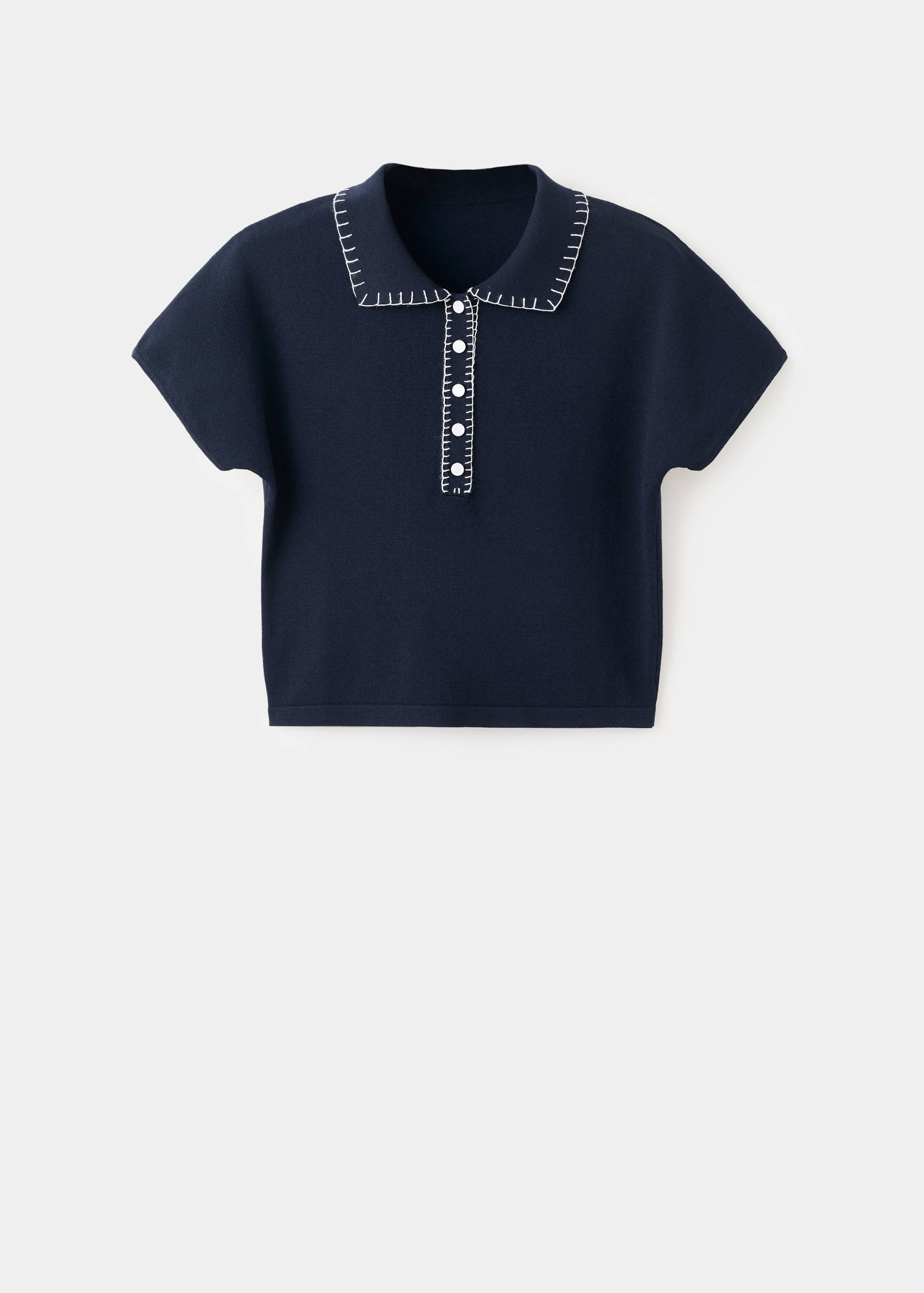 Polo neck sweater with stitching - Article without model