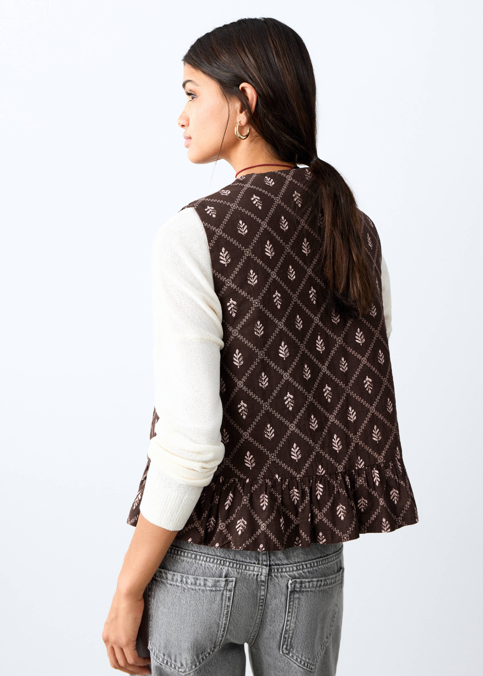 Gilet matelassé détail volant - Verso de l’article