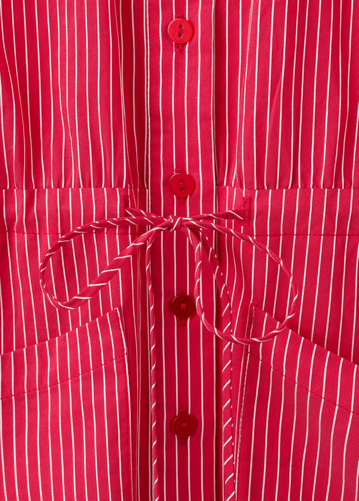 Striped shirt dress — Red