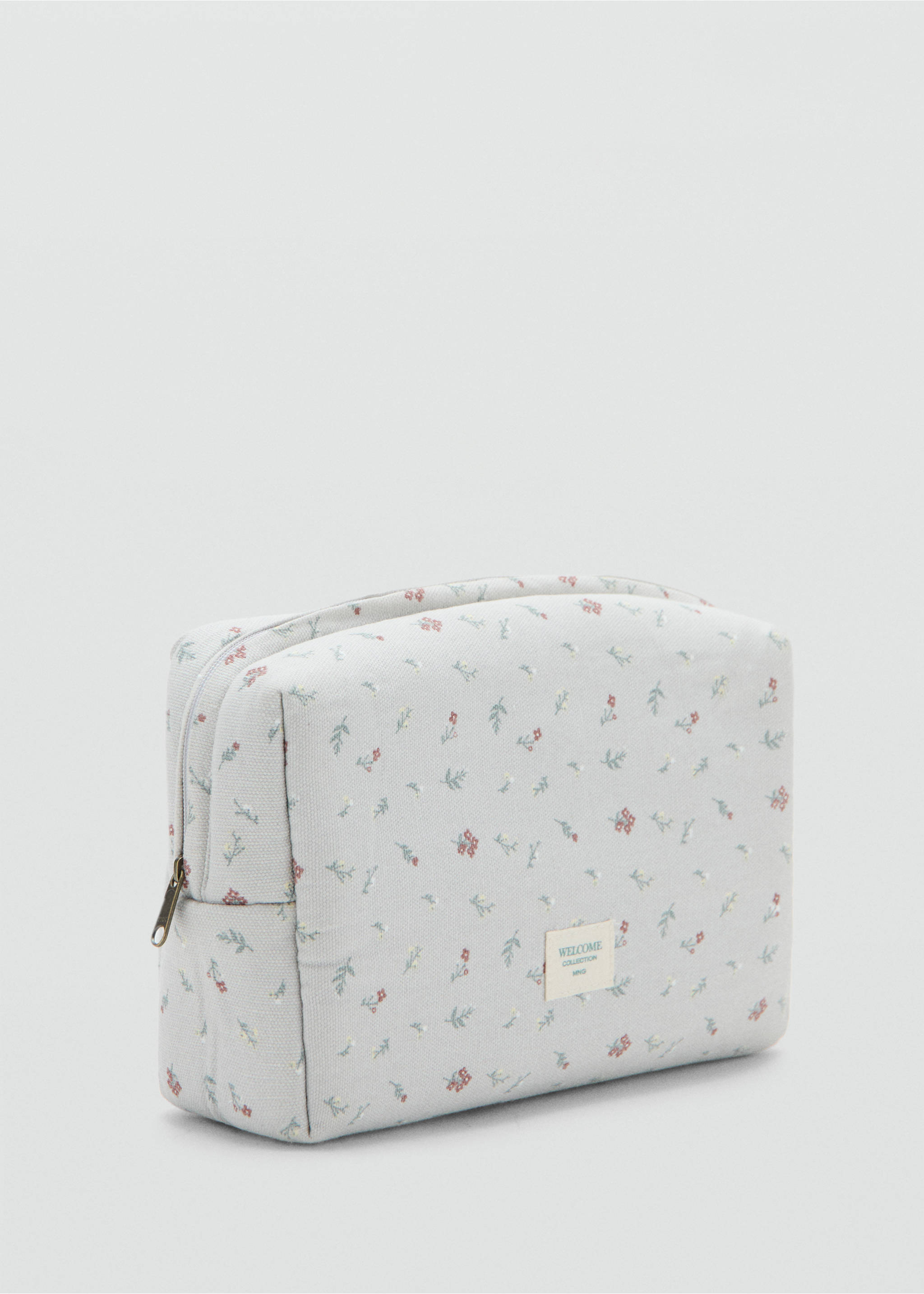 Neceser estampado floral - Plano medio, Gris. Ref: 27032552-00.