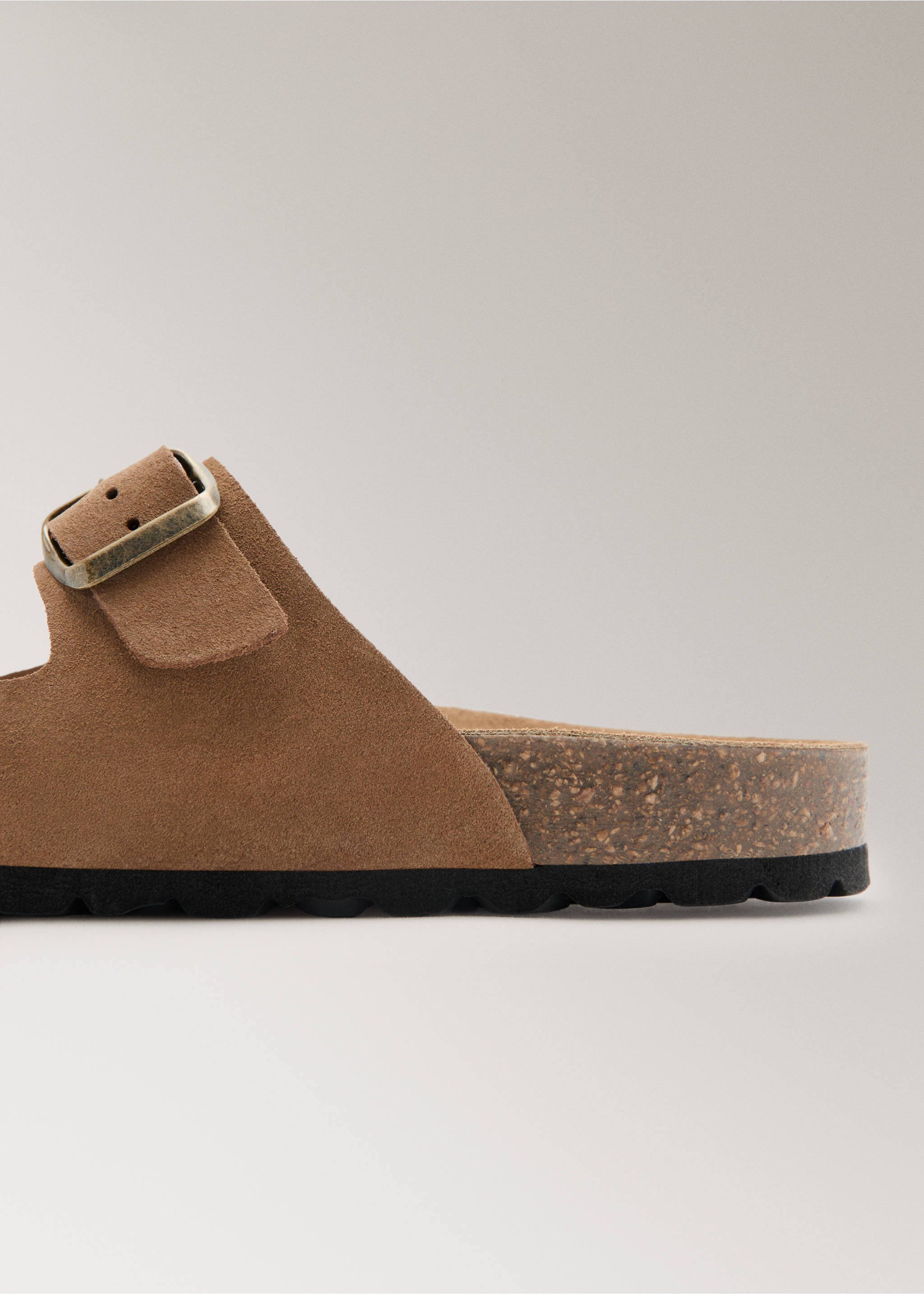 Sandalias piel doble hebilla - Detalle del artículo 1, Marrón. Ref: 27032554-00.