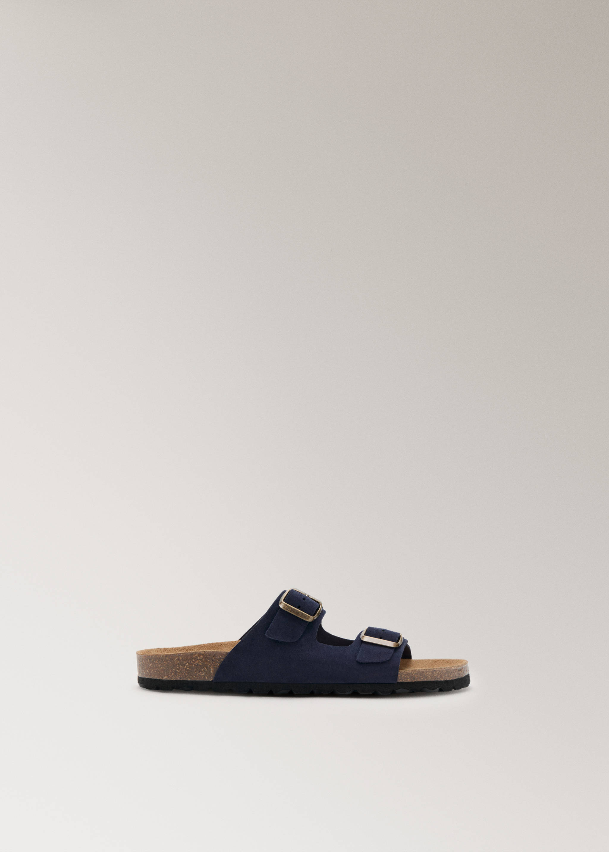 Double buckle leather sandals - Article without model