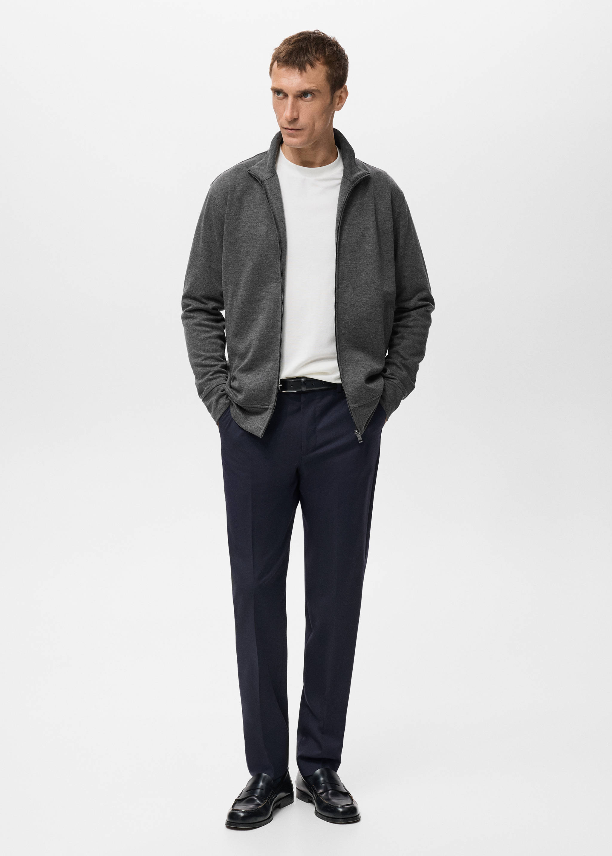 Regular-fit zip-up hoodie - General plane