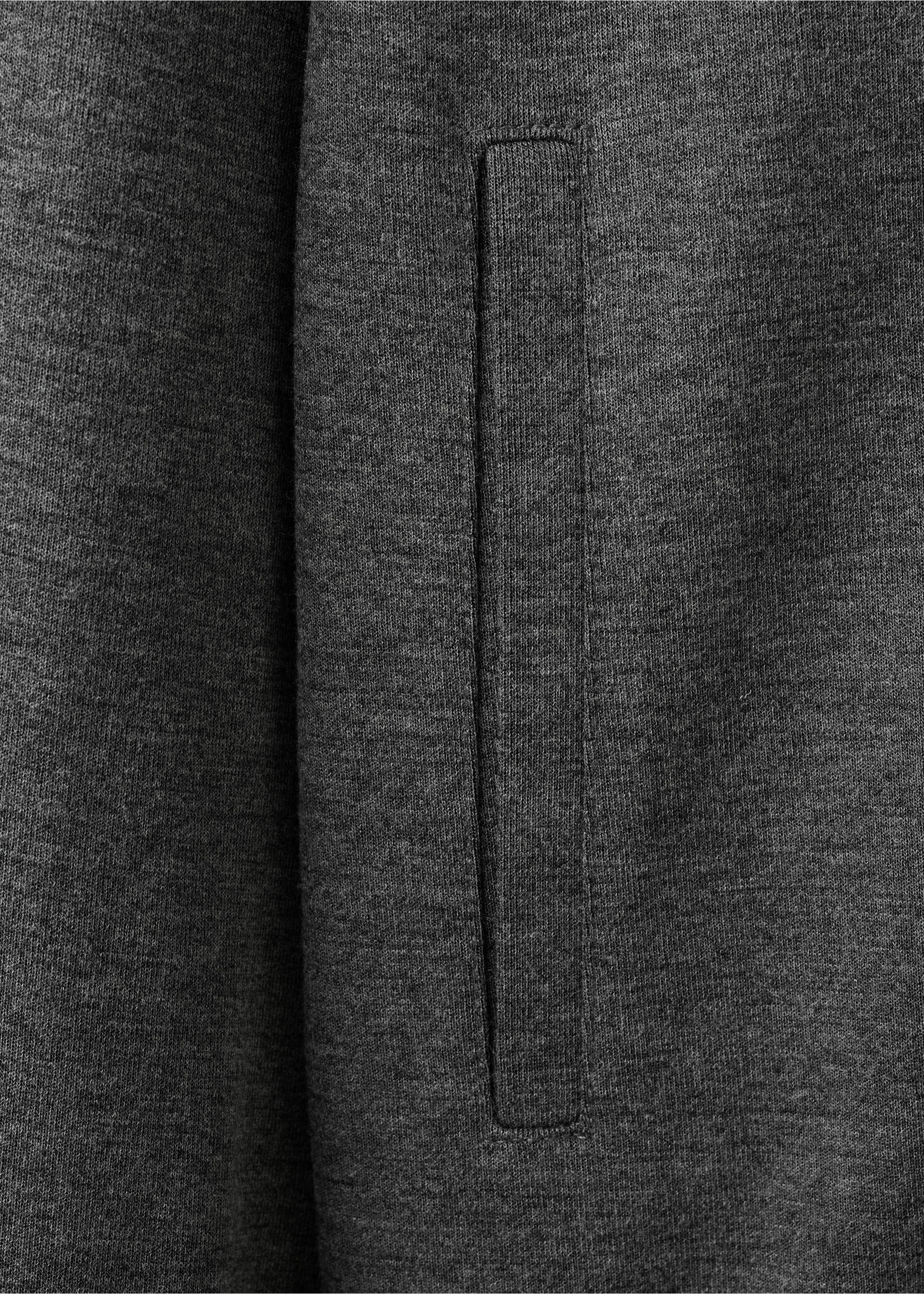 Sweatshirt com fecho de correr regular fit - Pormenor do artigo 0, Cinzento-mesclado escuro. Ref: 27032888-00.