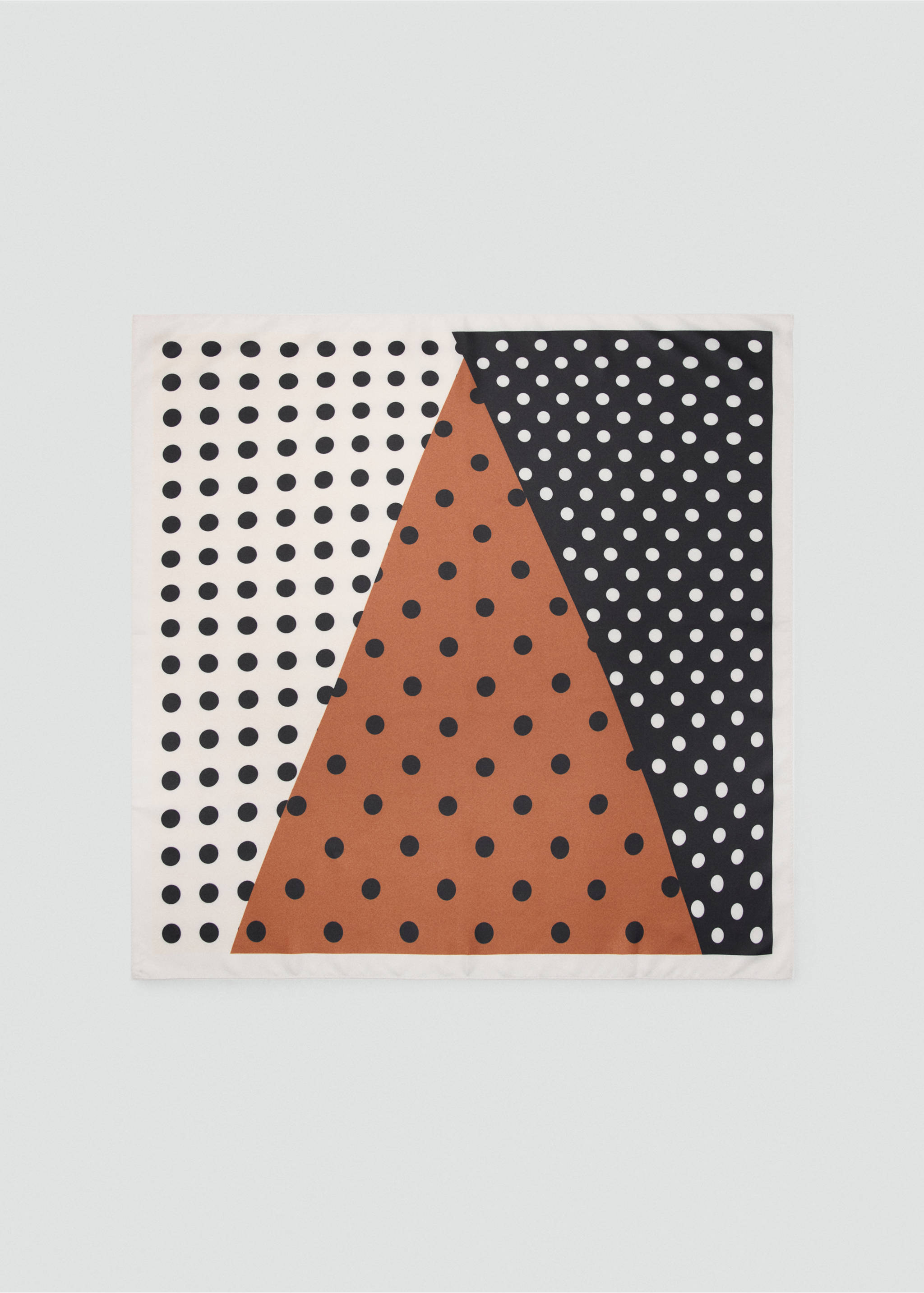 波点缎面丝巾 - null, 米色. Ref: 27032892-00.