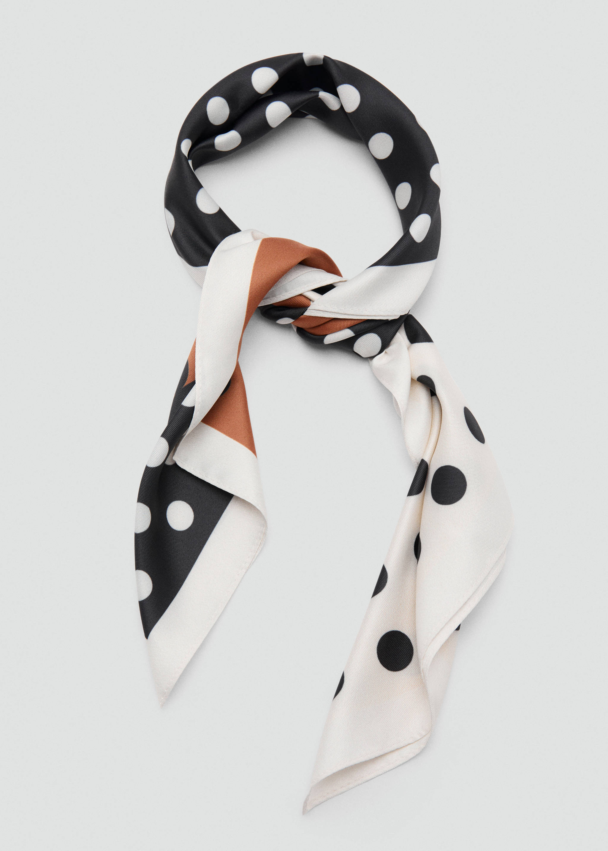 波点缎面丝巾 - null