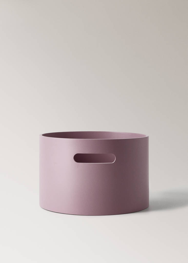 Large wooden children's box with rectangular handle — Pastel Pink