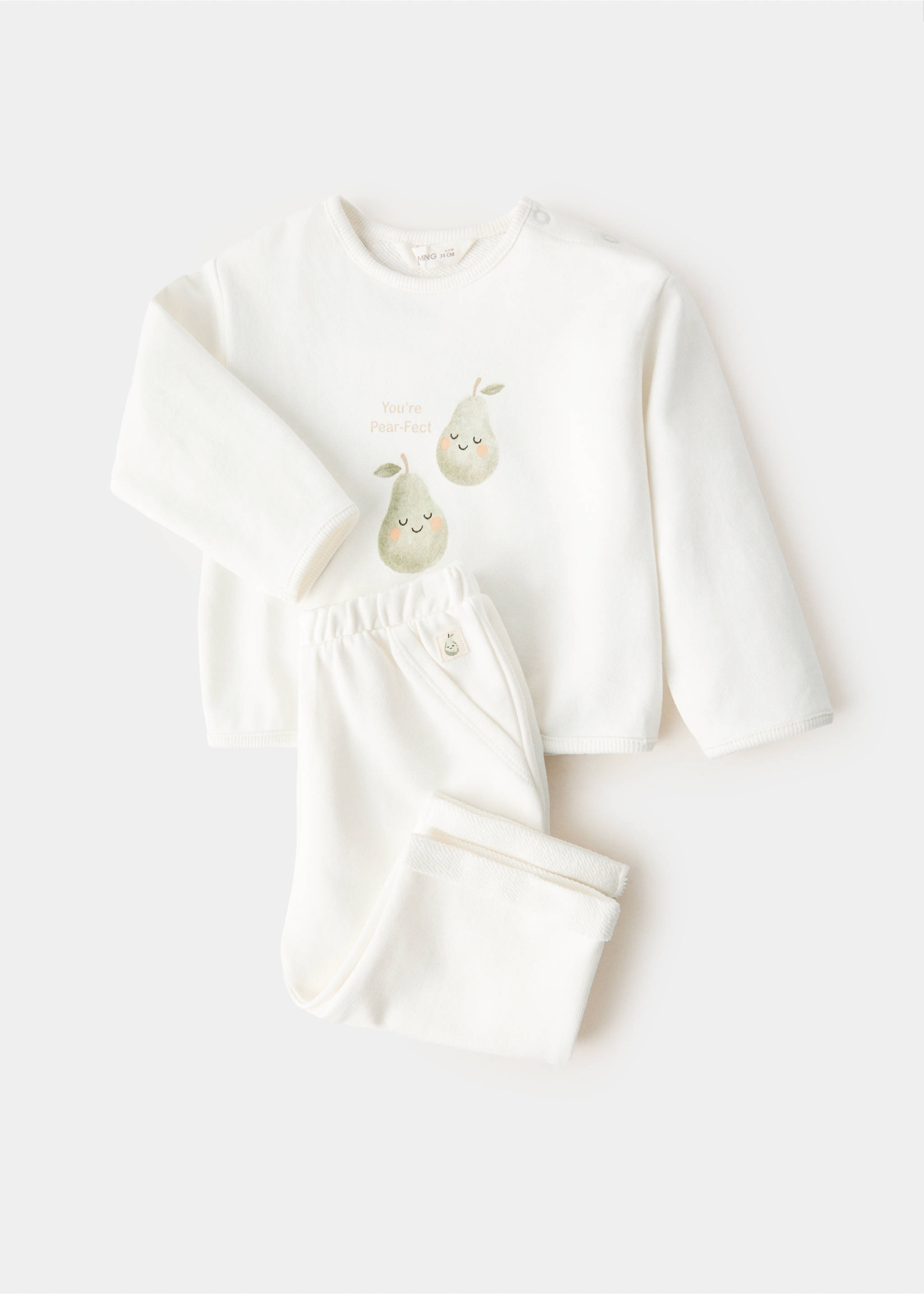 Pantalón jogger algodón - Detalle del artículo 0, Blanco roto. Ref: 27032901-00.