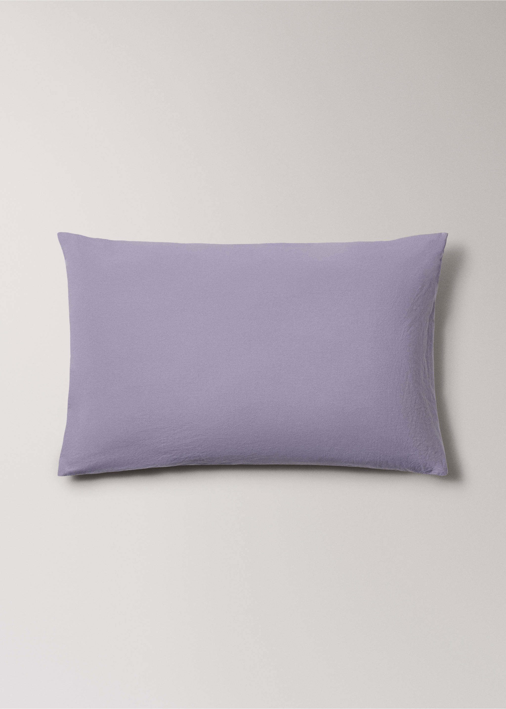 Deux taies d’oreiller coton fermeture nœuds 50 x 75 cm - Article sans modèle, Violet clair/pastel. Ref: 27032915-00.