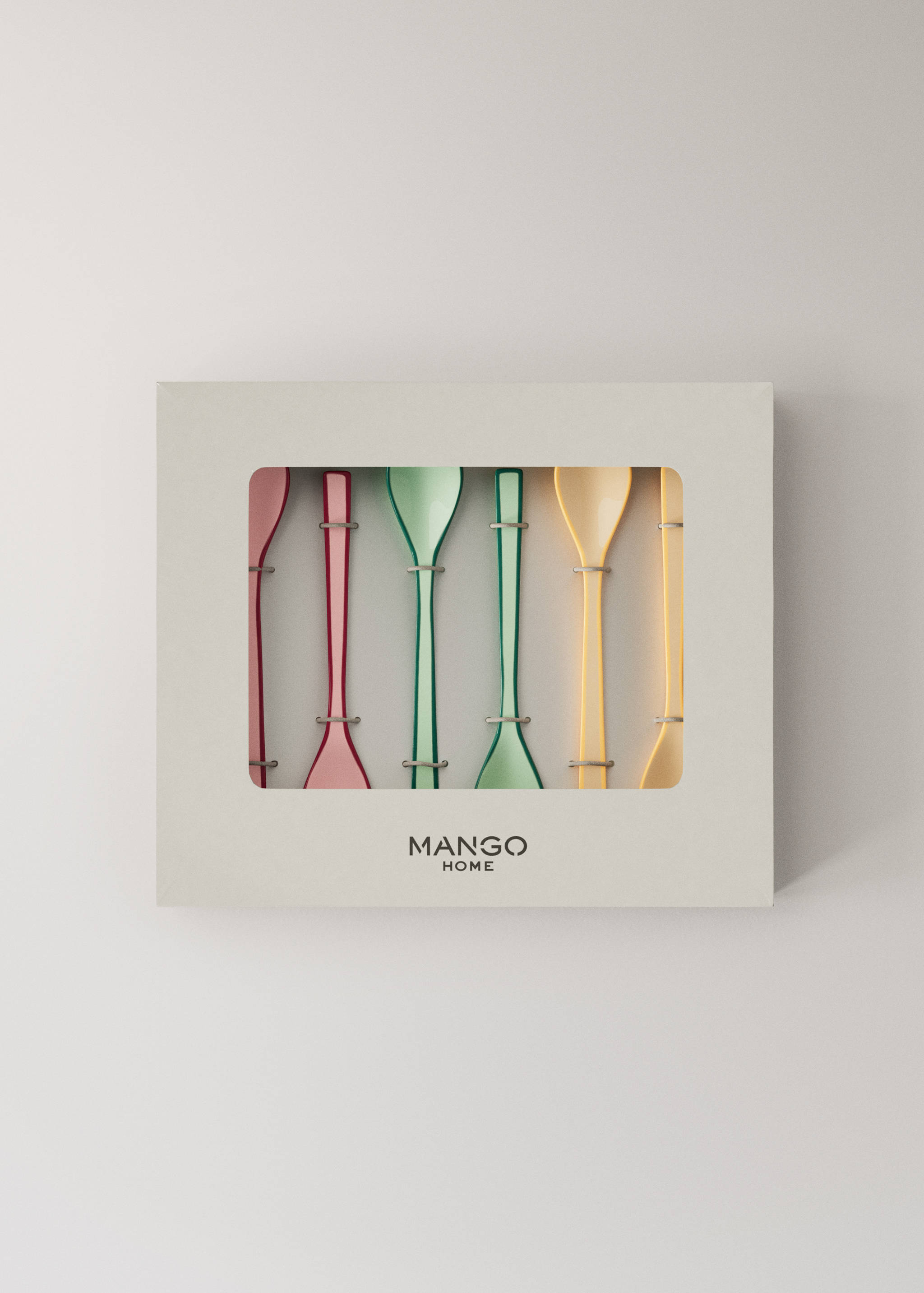 Pack of 6 coloured stainless steel coffee spoons - Details of the article 3