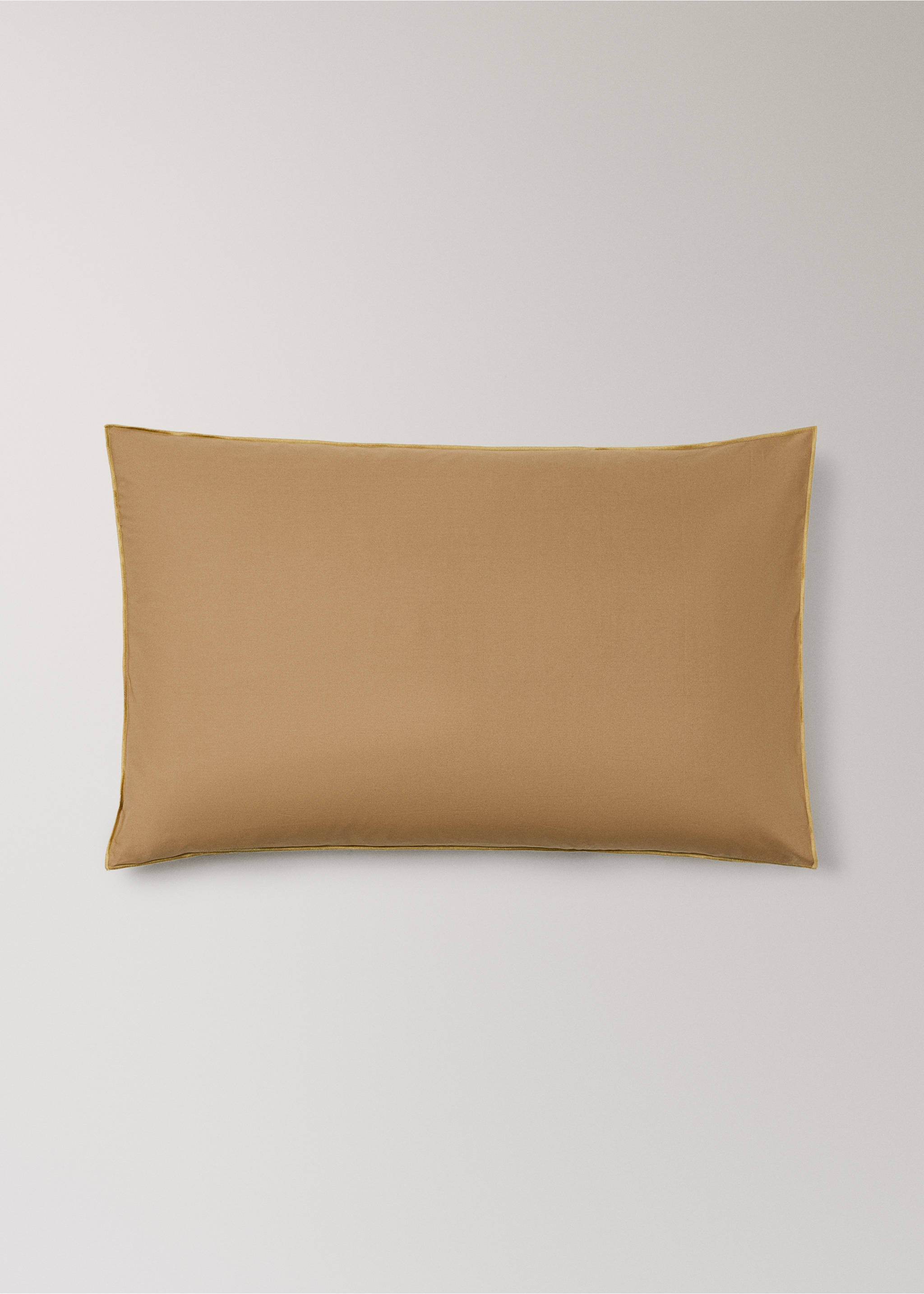 Zwei wendbare Kopfkissenbezüge aus Baumwoll-Perkal, 50 x 75 cm - Artikel ohne Model, Senfgelb. Ref: 27032920-00.