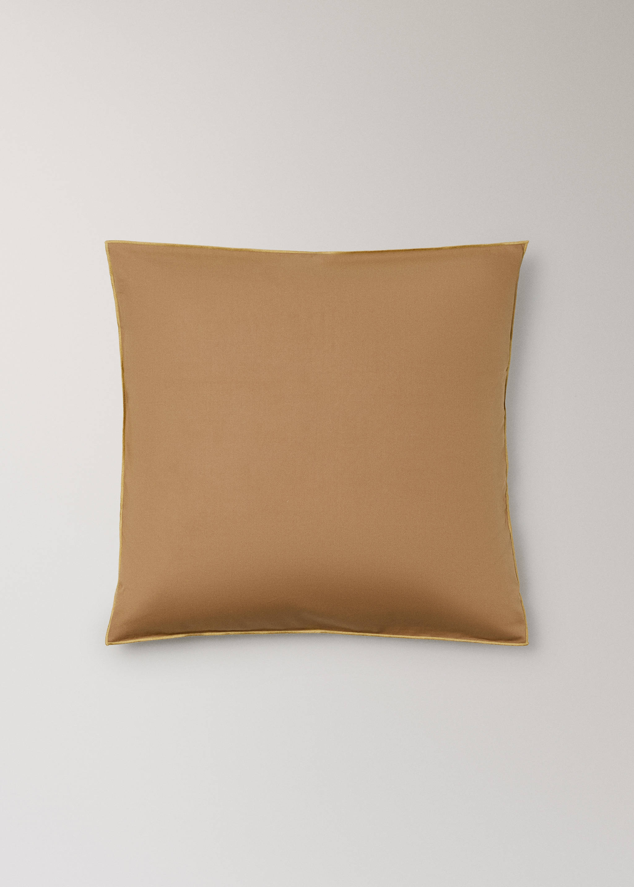 Deux taies d’oreiller percale de coton couleur réversible 60x60 cm - Article sans modèle