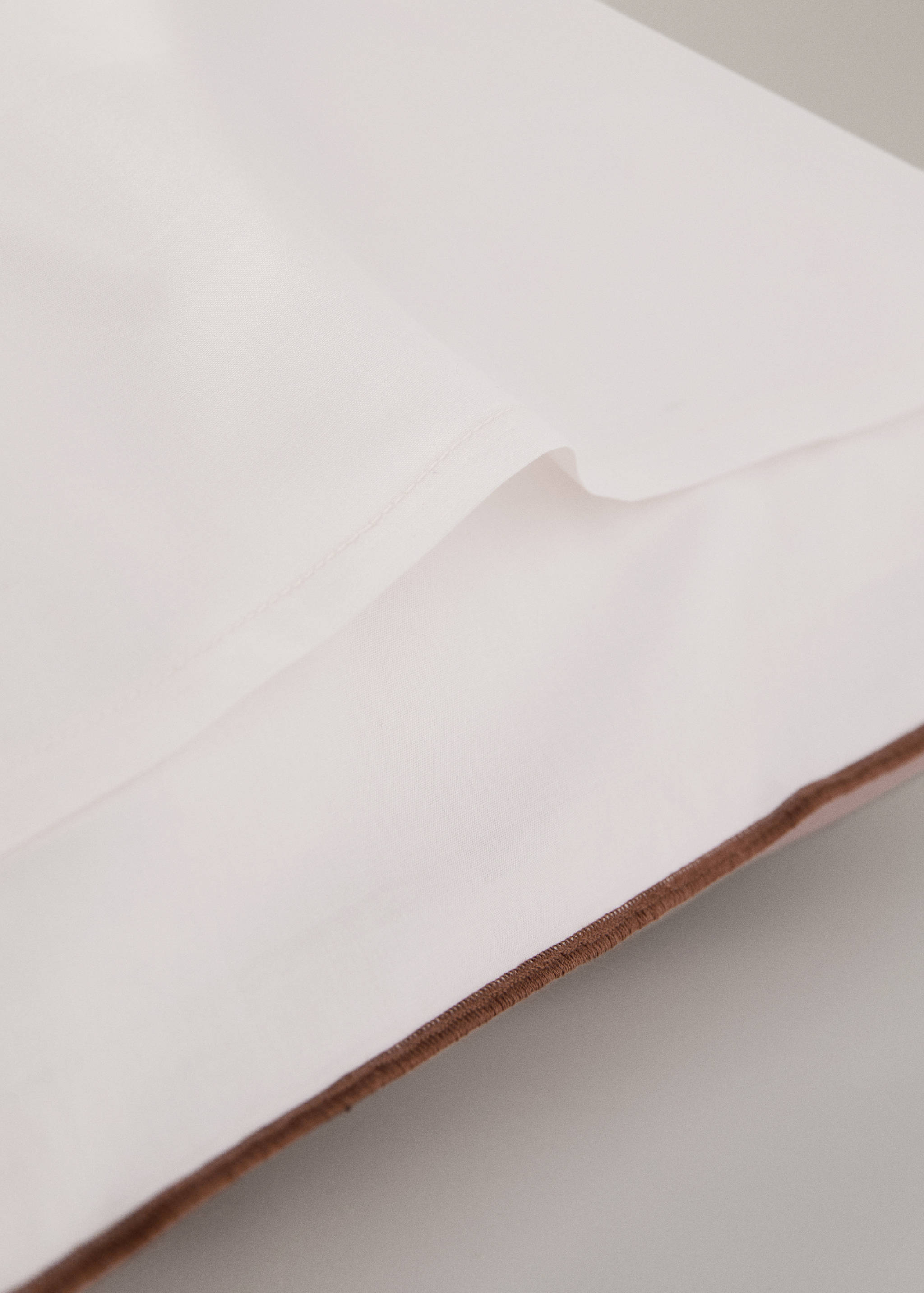 Deux taies d’oreiller percale de coton couleur réversible 60x60 cm - Détail de l'article 1