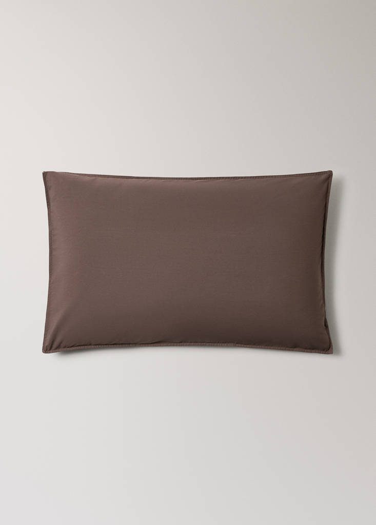 Two pillowcases double stitched 300 thread count cotton 50x75 cm — Tobacco Brown