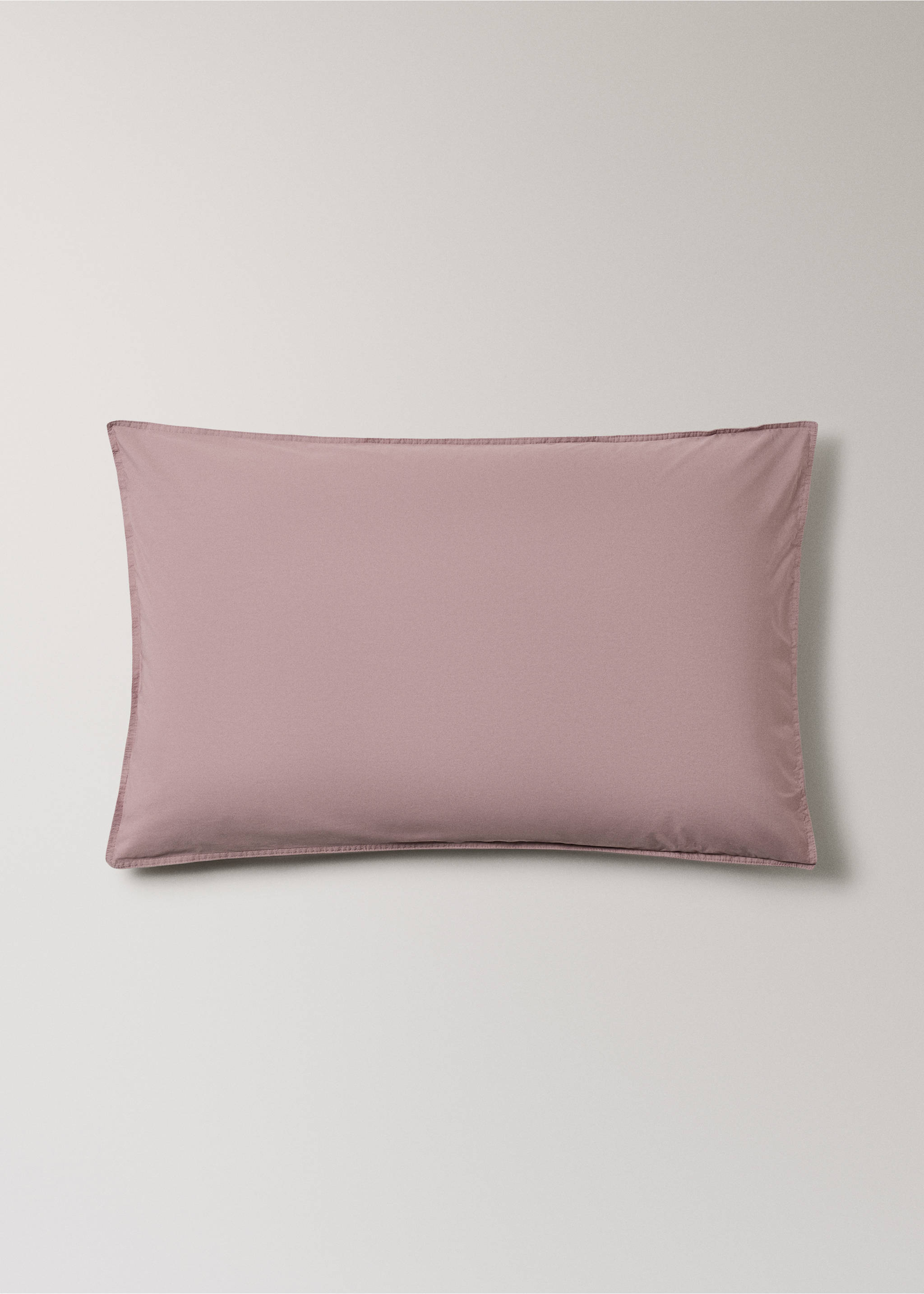 Δύο μαξιλαροθήκες διπλή ραφή βαμβάκι 300 κλωστών 50x75 εκ - Προϊόν χωρίς μοντέλο, Ροζ Απαλό. Ref: 27032923-00.