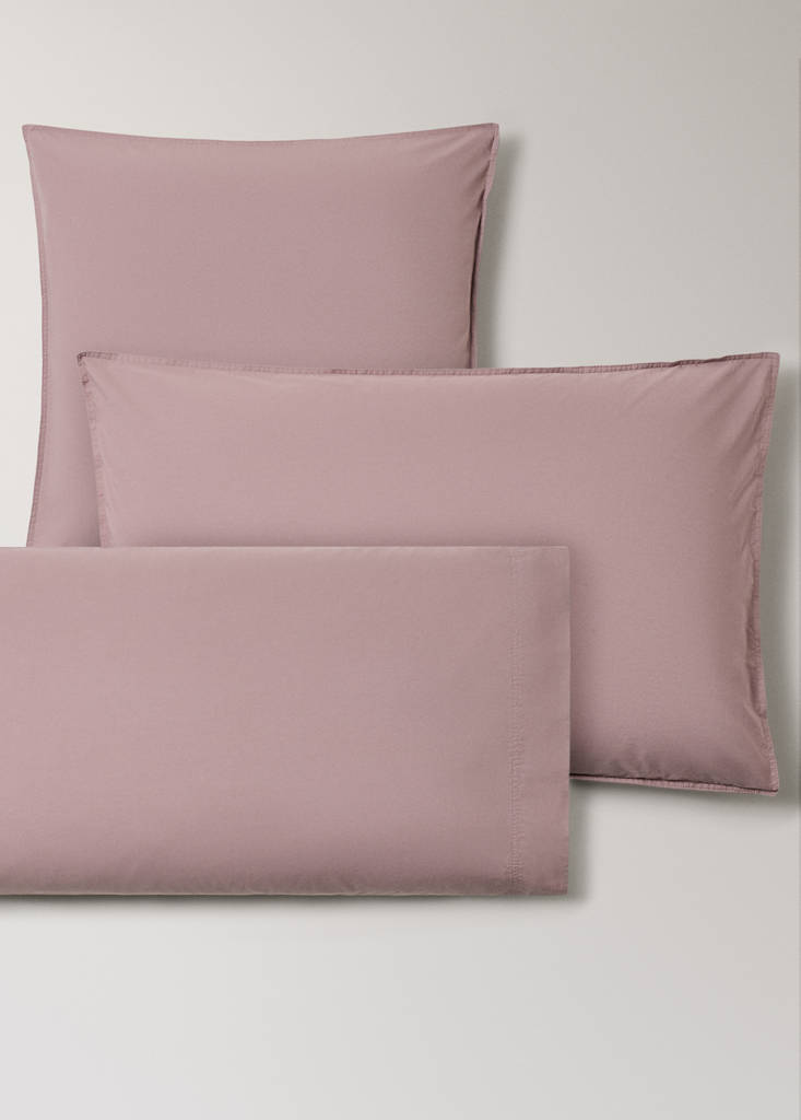 Two pillowcases double stitched 300 thread count cotton 50x75 cm — Pale Pink