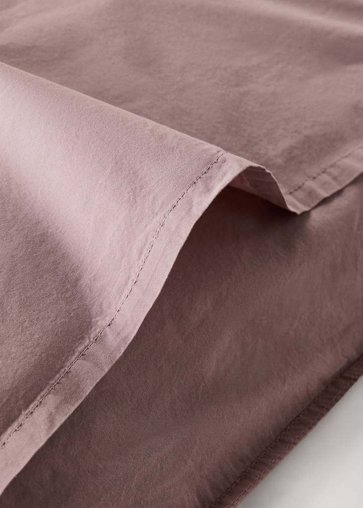 Two pillowcases double-stitched 300 thread count cotton 60x60 cm — Pale Pink