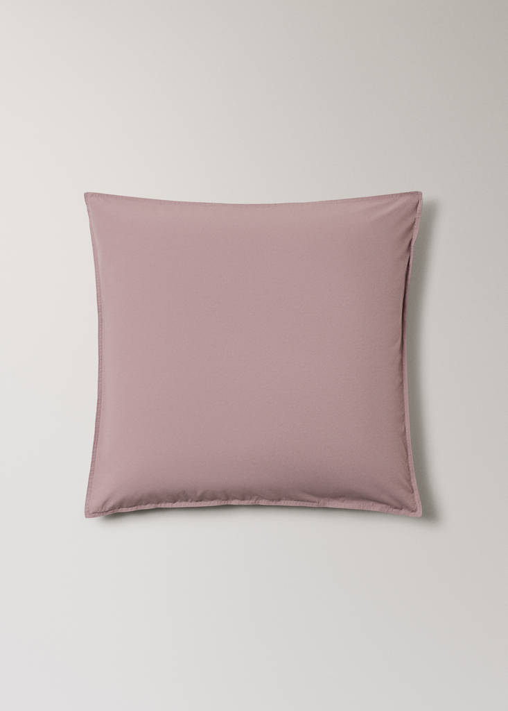 Two pillowcases double-stitched 300 thread count cotton 60x60 cm — Pale Pink