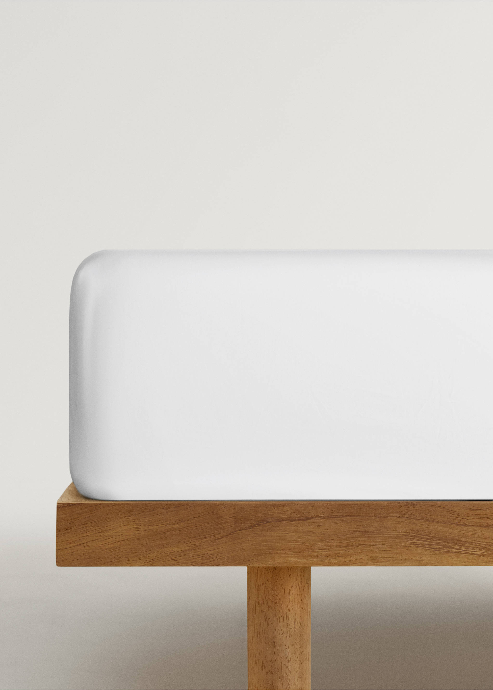 500-thread percale cotton fitted sheet King bed - Article without model, White. Ref: 27032937-00.