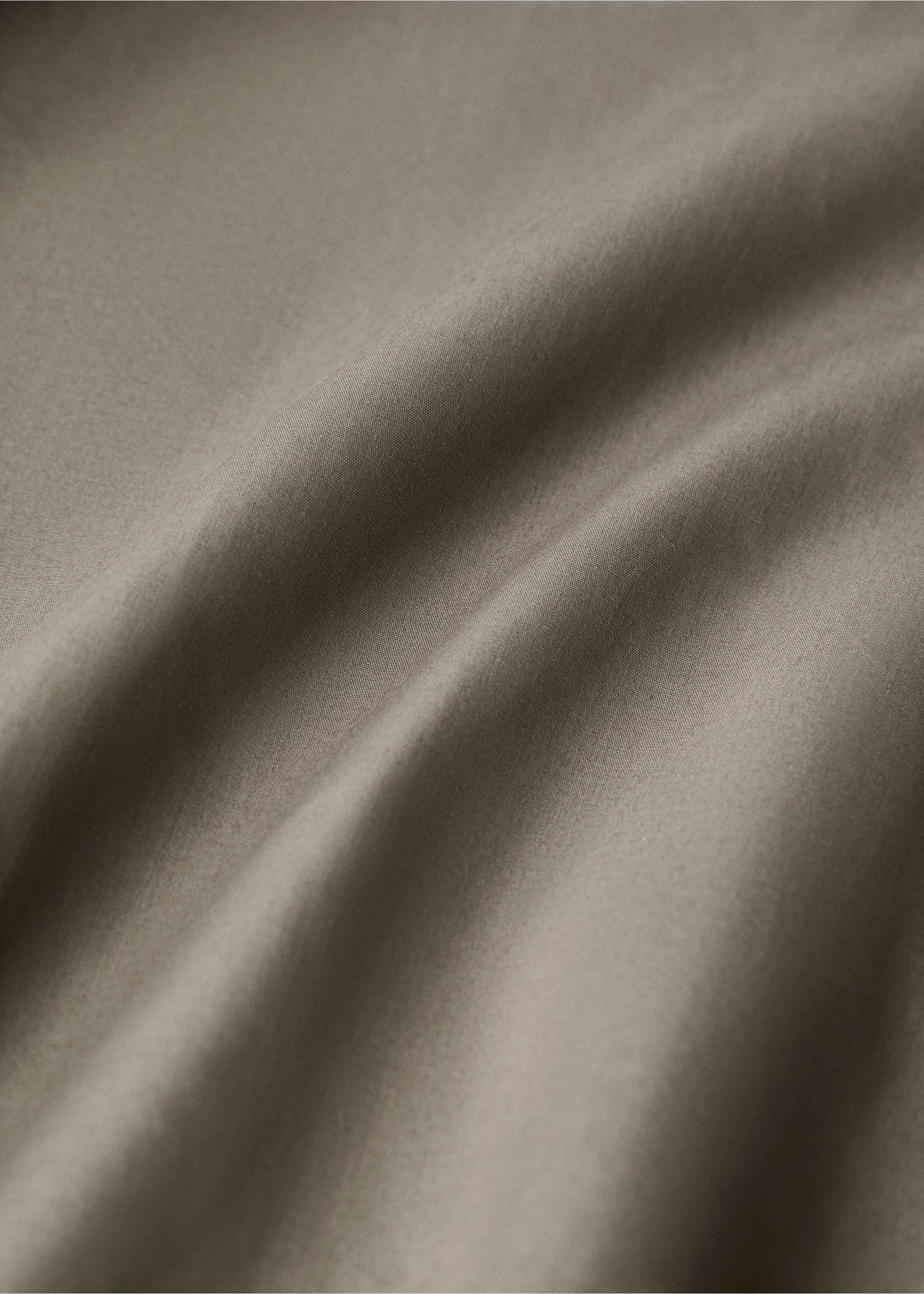 300-thread count percale cotton fitted sheet for 150 cm bed - Details of the article 1, Coffee. Ref: 27032949-00.